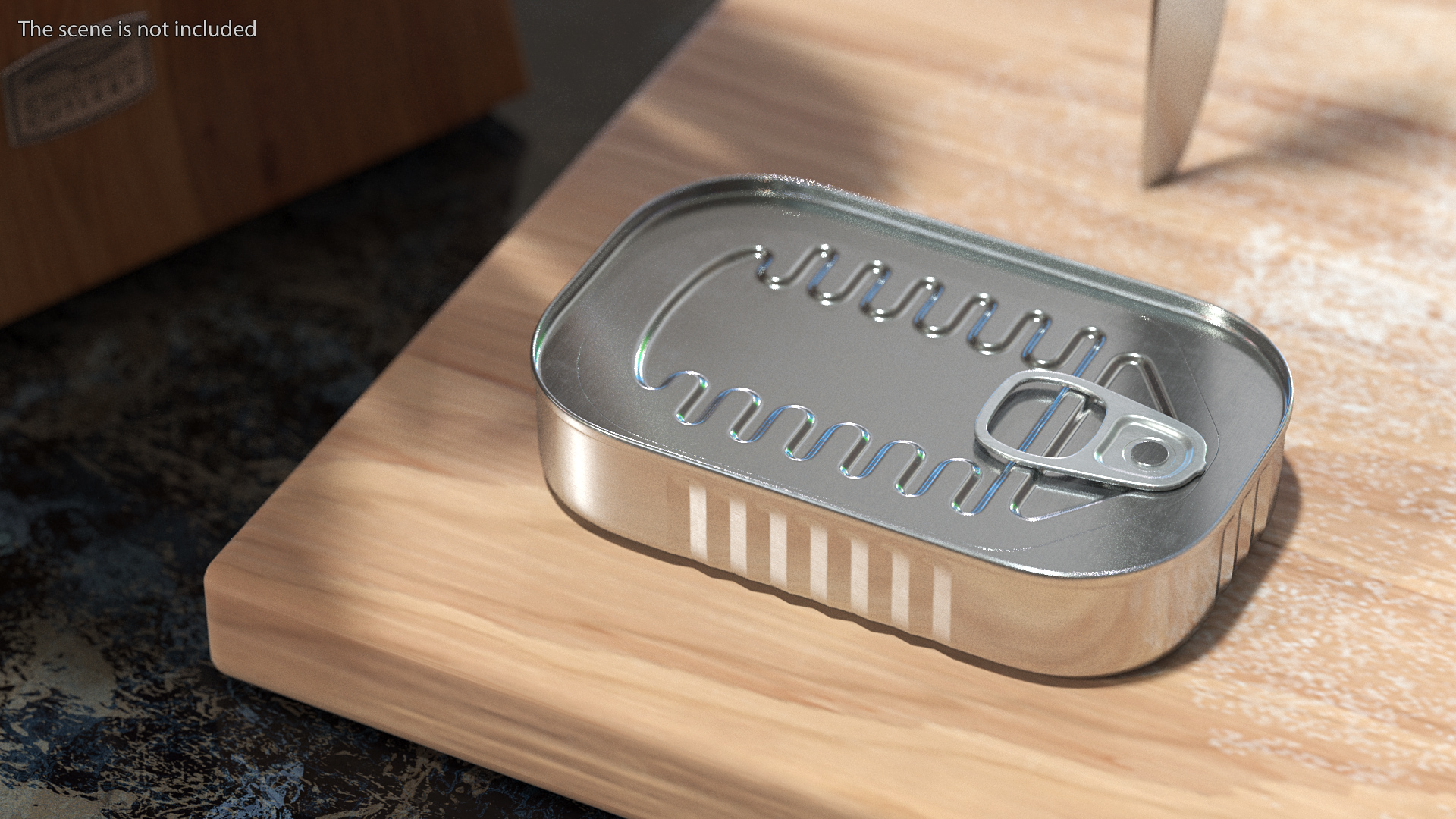 3D Rectangular Can with Pull Tab Lid model