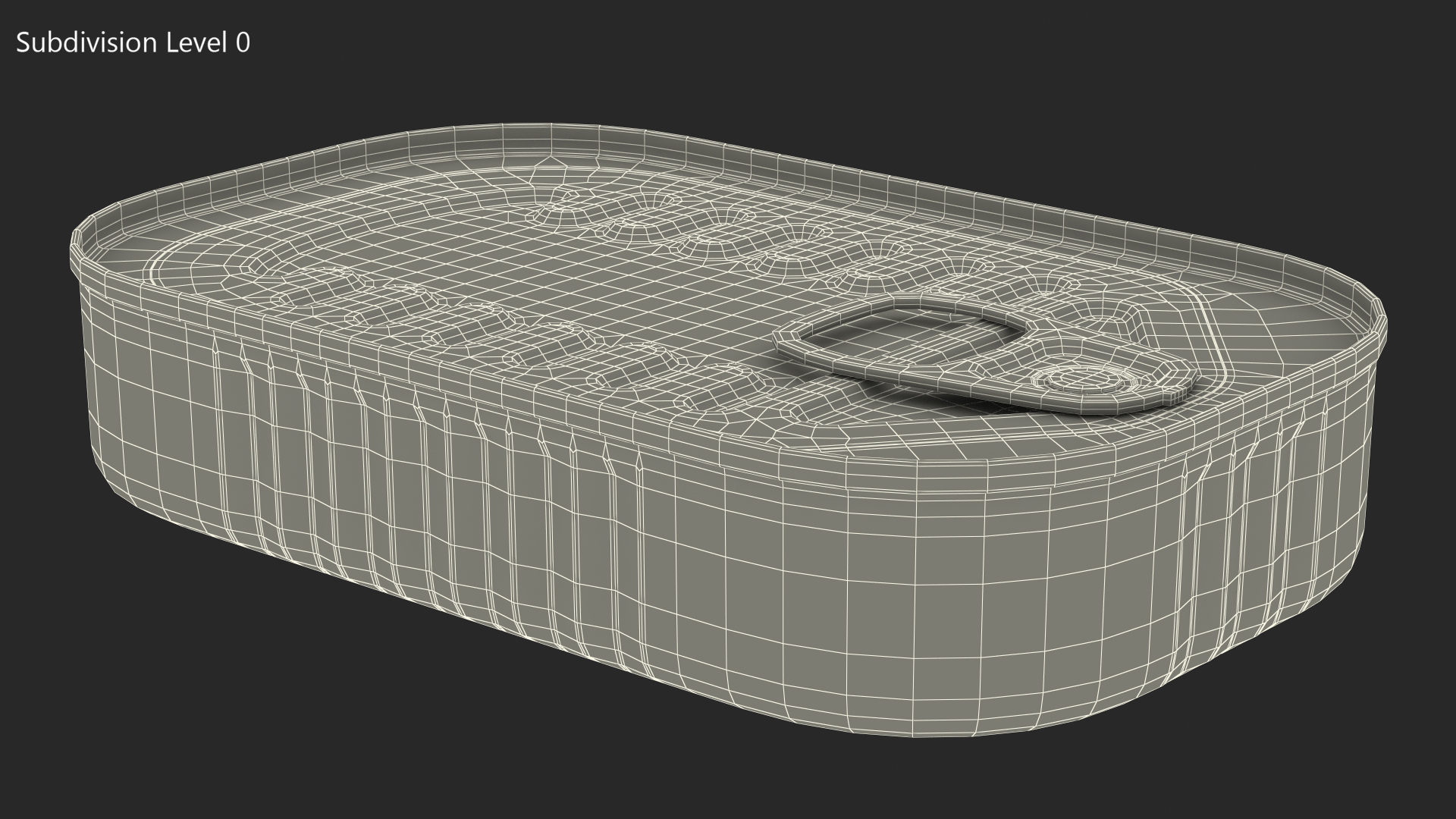 3D Rectangular Can with Pull Tab Lid model