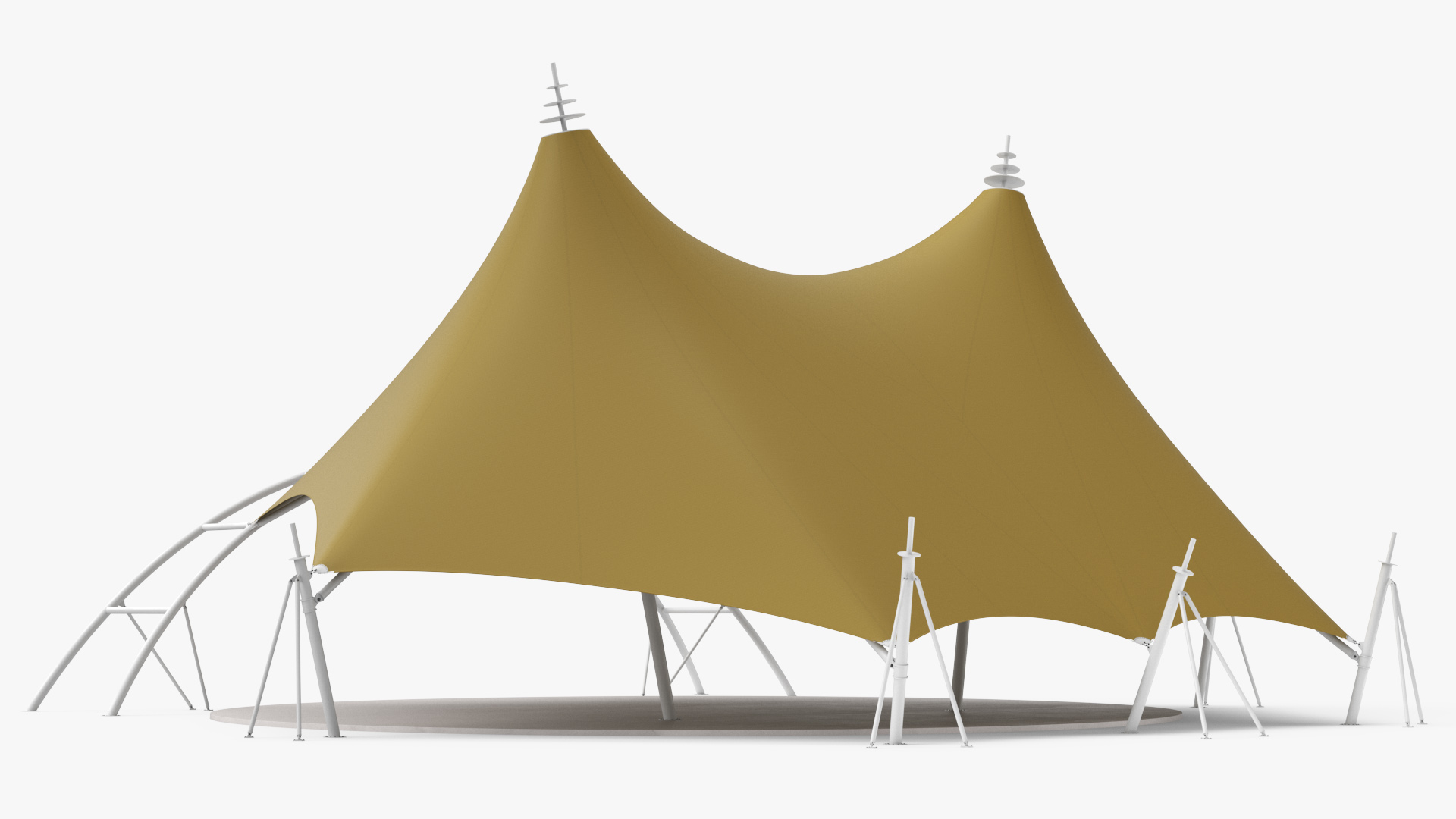 3D model Tensile Fabric Tent Khaki