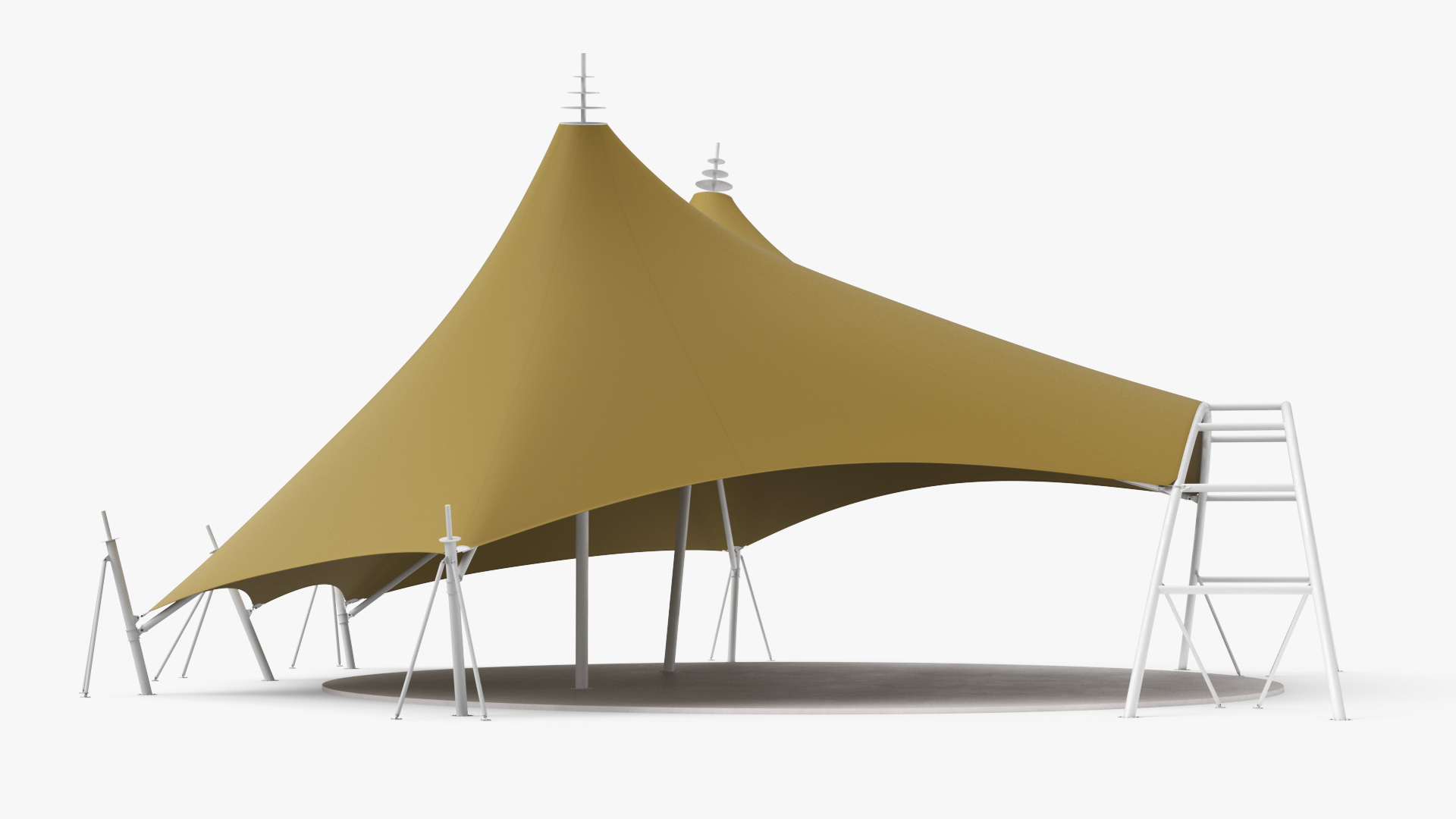 3D model Tensile Fabric Tent Khaki