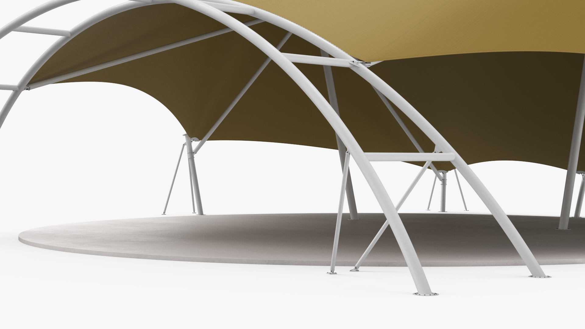 3D model Tensile Fabric Tent Khaki