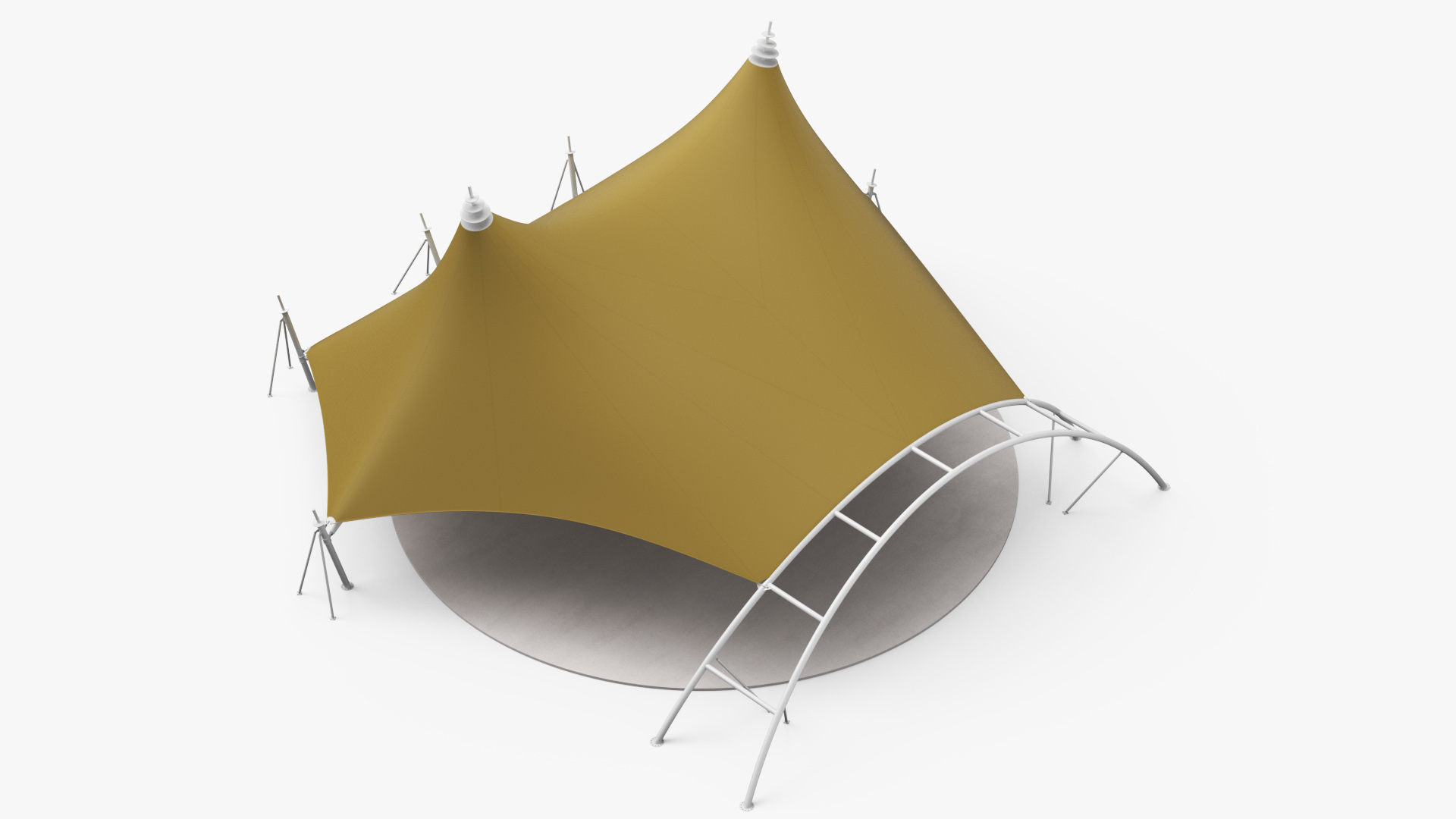 3D model Tensile Fabric Tent Khaki