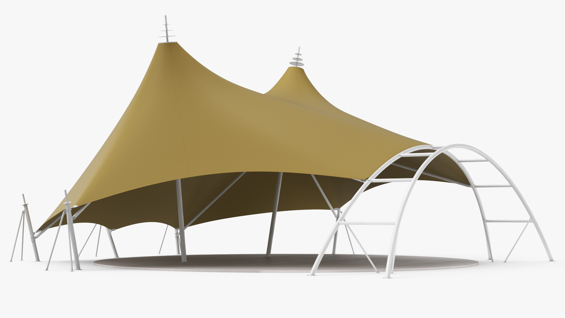3D model Tensile Fabric Tent Khaki