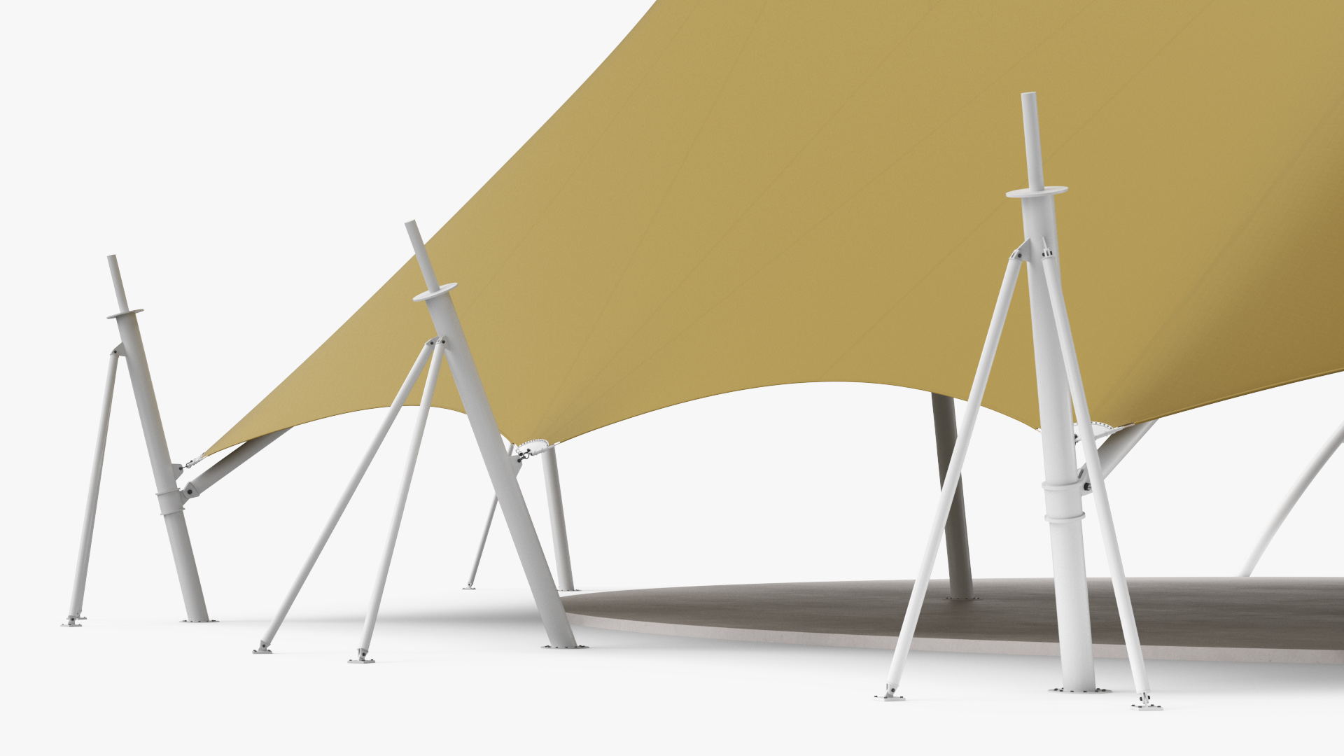 3D model Tensile Fabric Tent Khaki