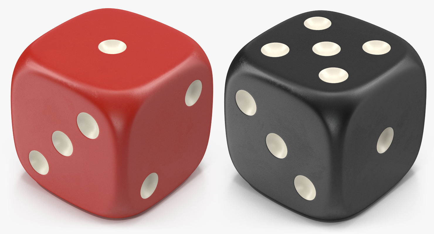 6 Edged Dices Set 3D