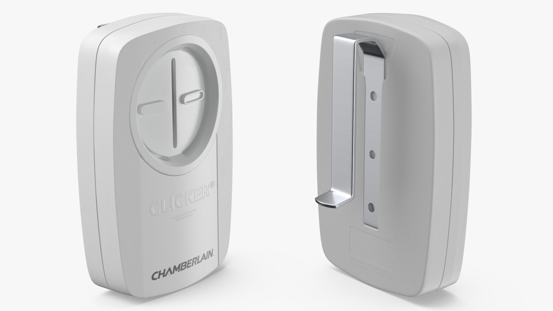 3D Chamberlain Garage Door Remote White