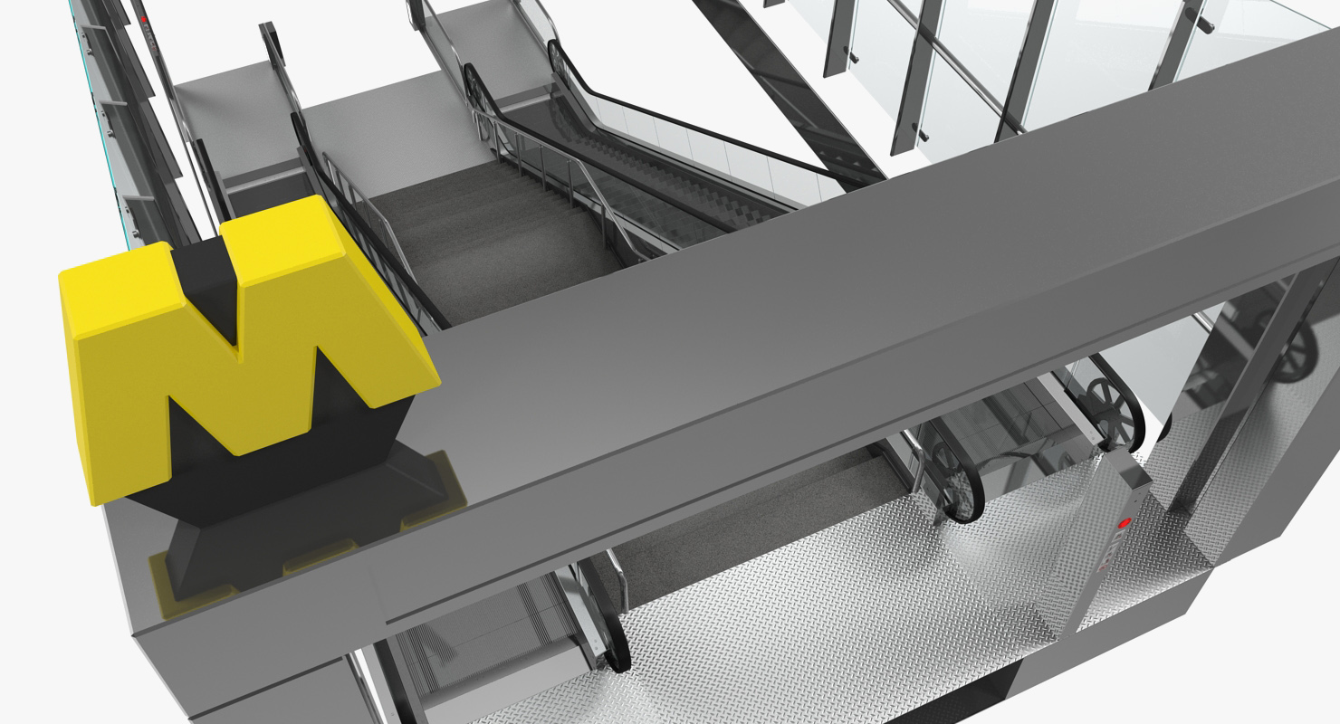 Entrance Subway Metro Station 3D model