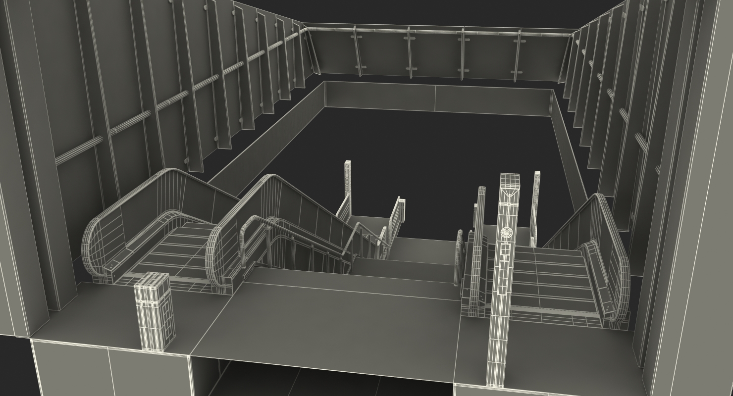 Entrance Subway Metro Station 3D model