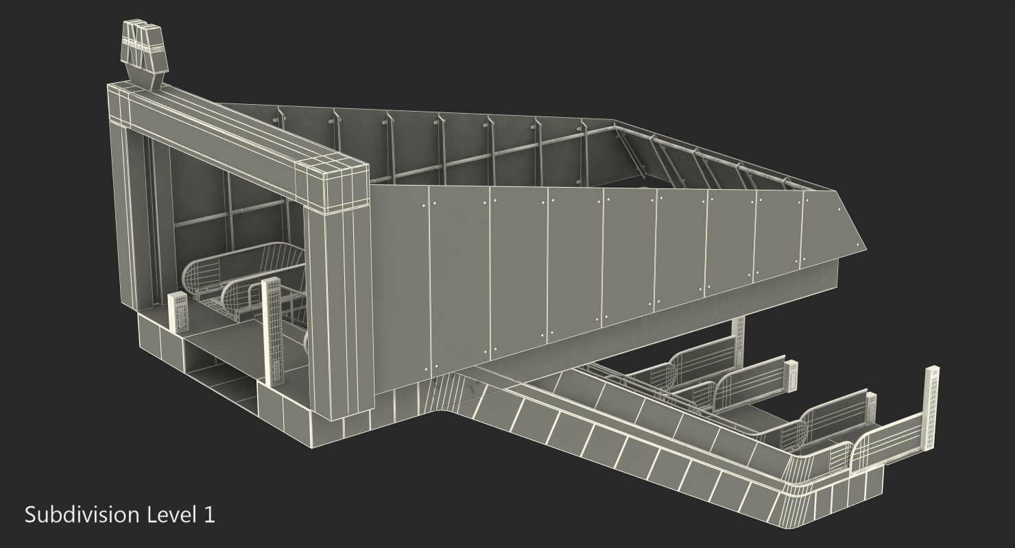 Entrance Subway Metro Station 3D model