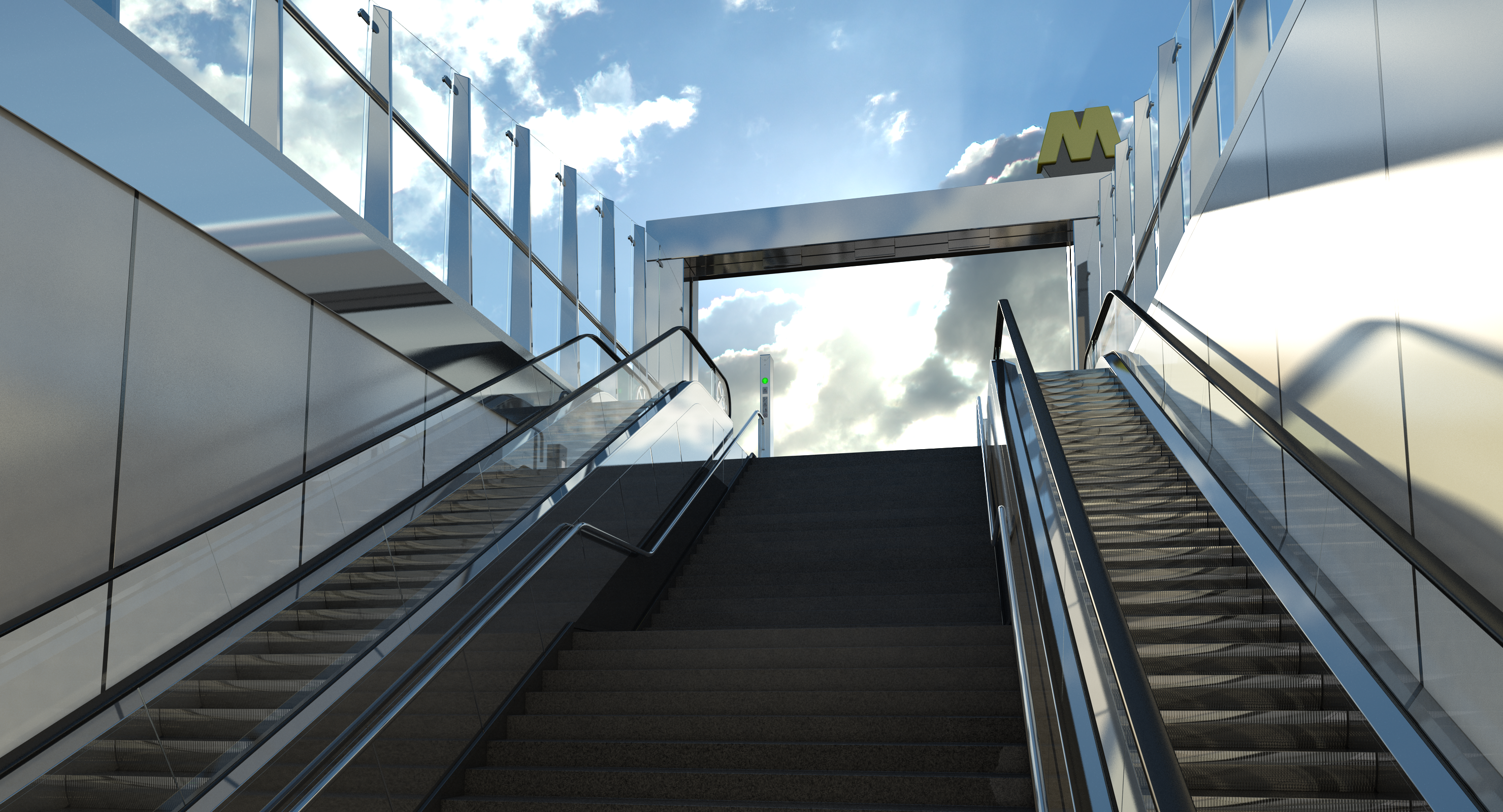 Entrance Subway Metro Station, view 3