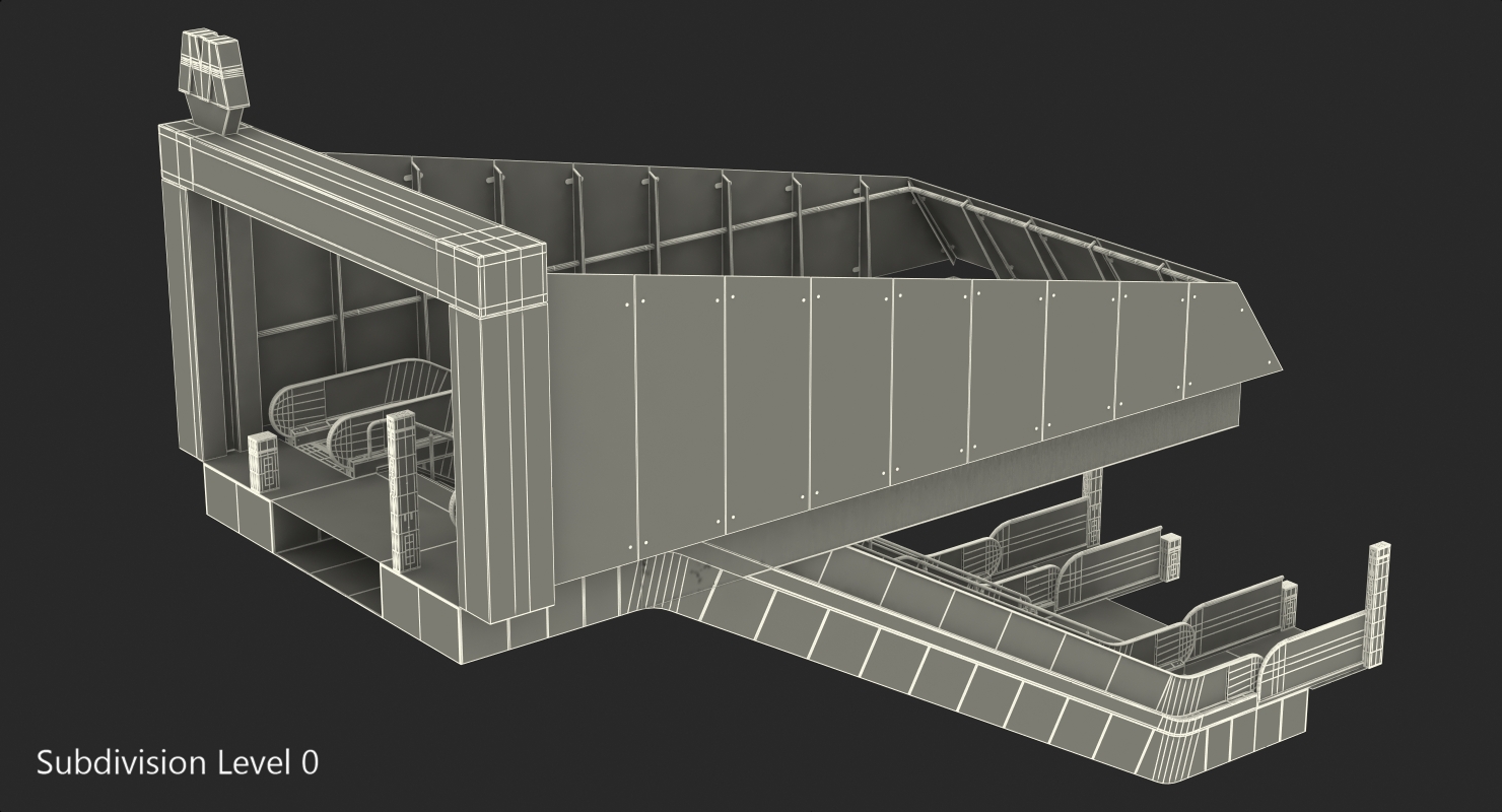 Entrance Subway Metro Station 3D model