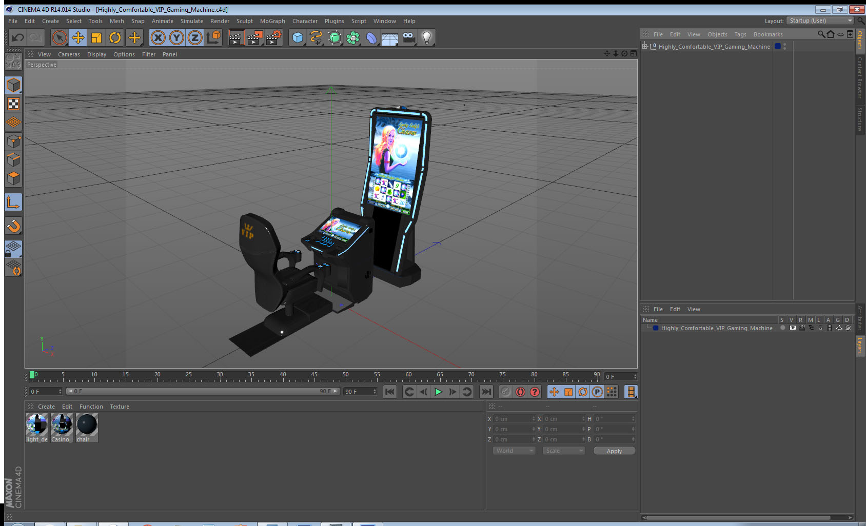 Highly Comfortable VIP Gaming Machine 3D