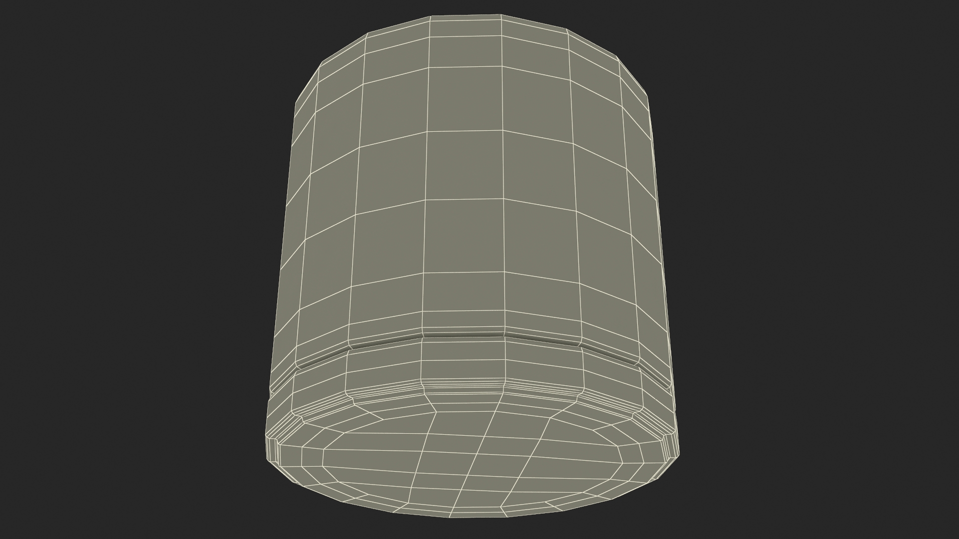 3D White Flower Pot with Soil