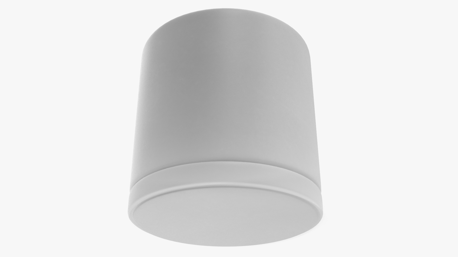 3D White Flower Pot with Soil