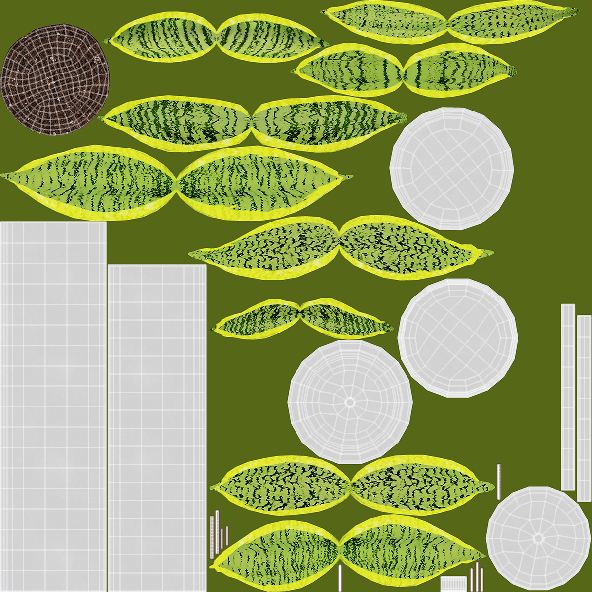 3D White Flower Pot with Soil
