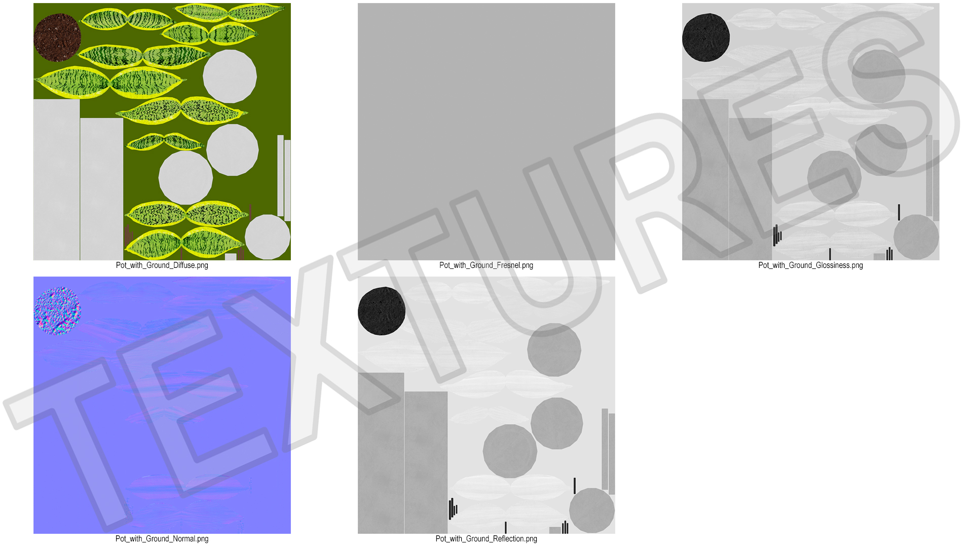 3D White Flower Pot with Soil