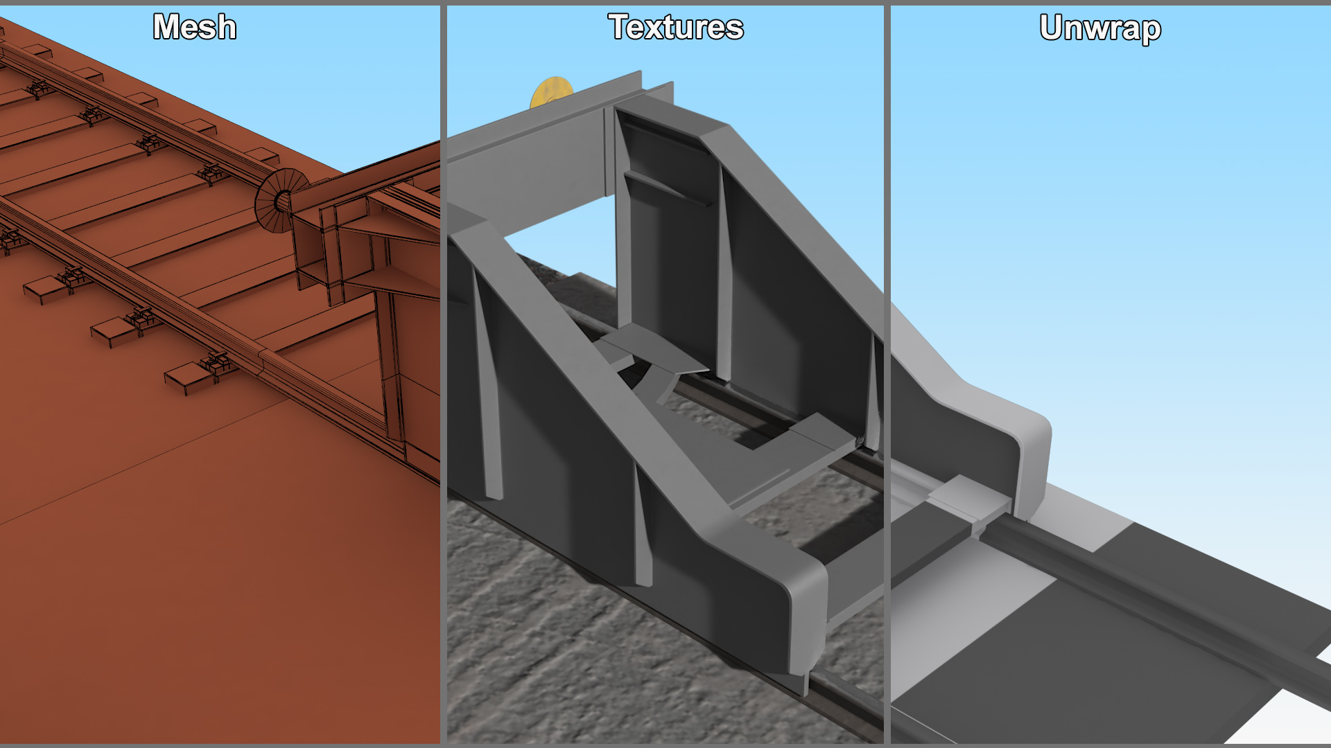 Railway Tracks 3D model