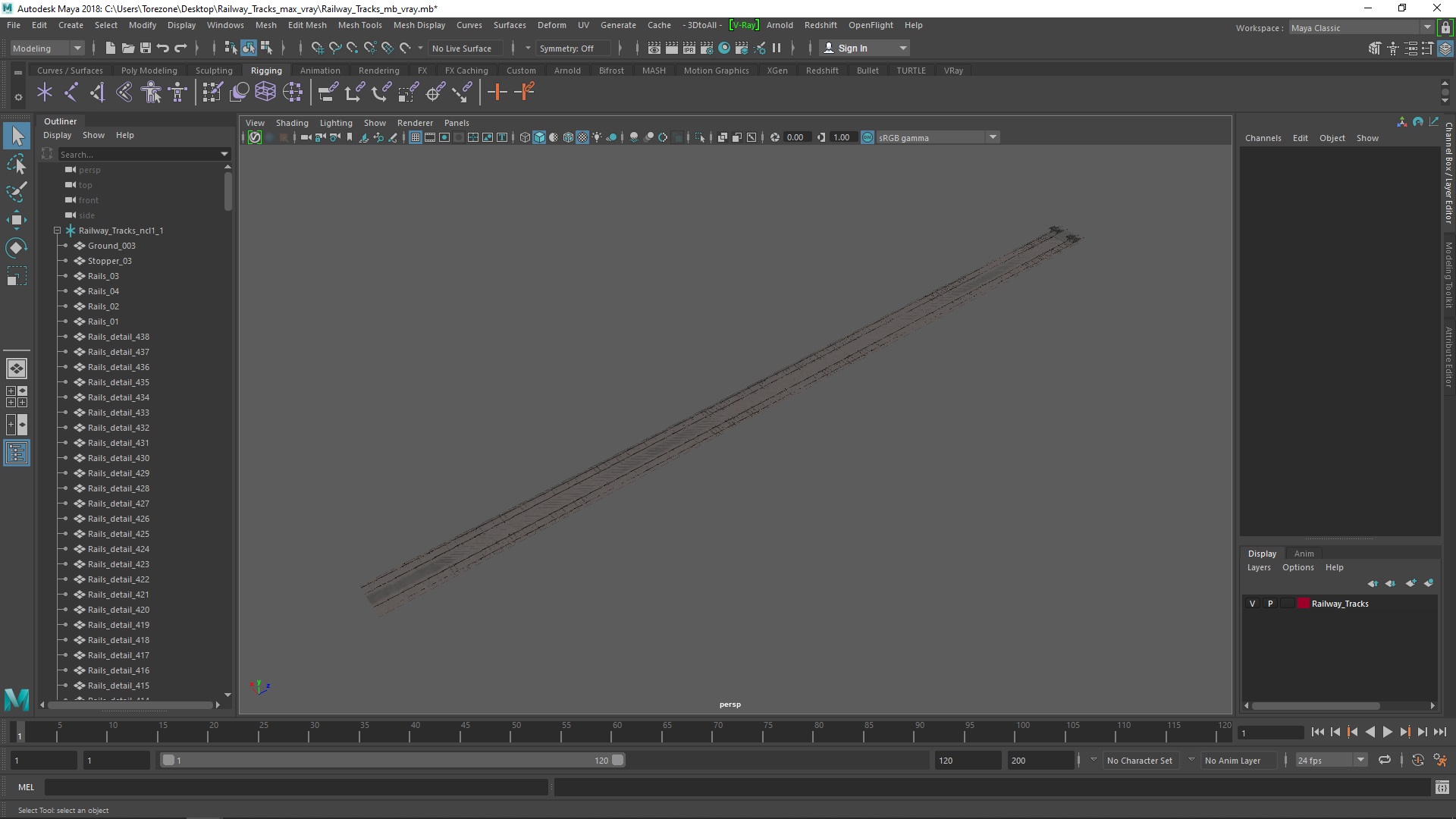 Railway Tracks 3D model