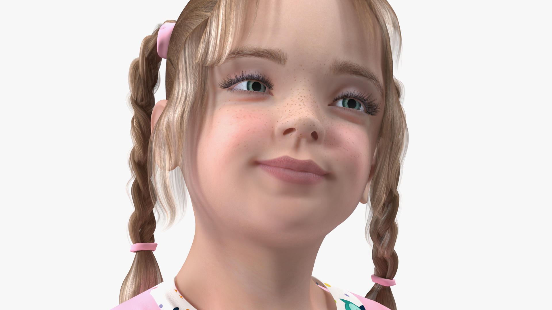 3D Child Girl Home Style