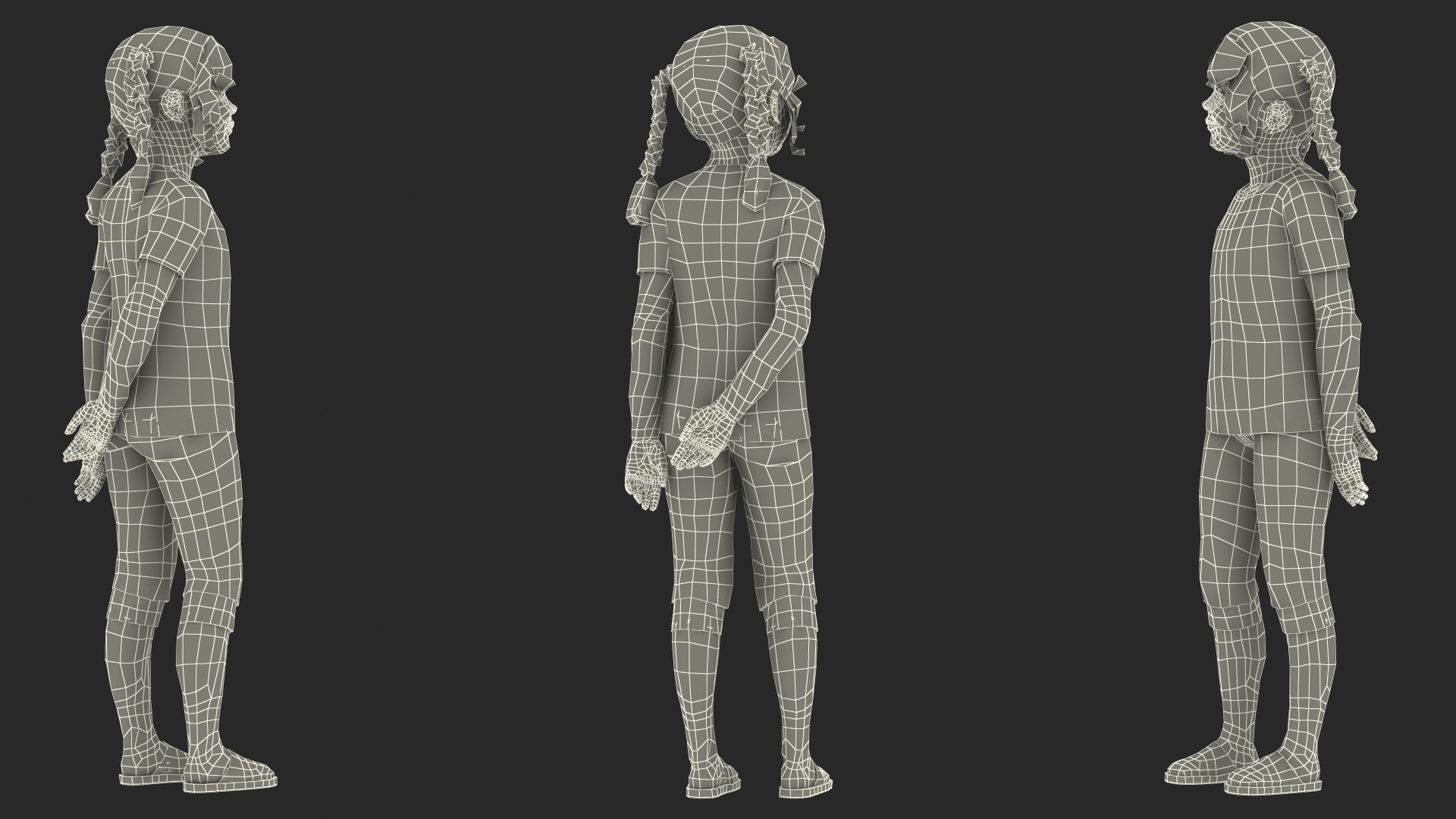 3D Child Girl Home Style