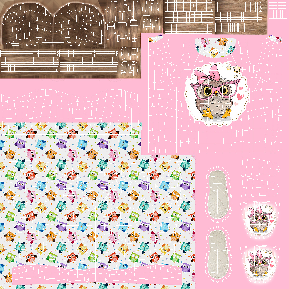 3D Child Girl Home Style