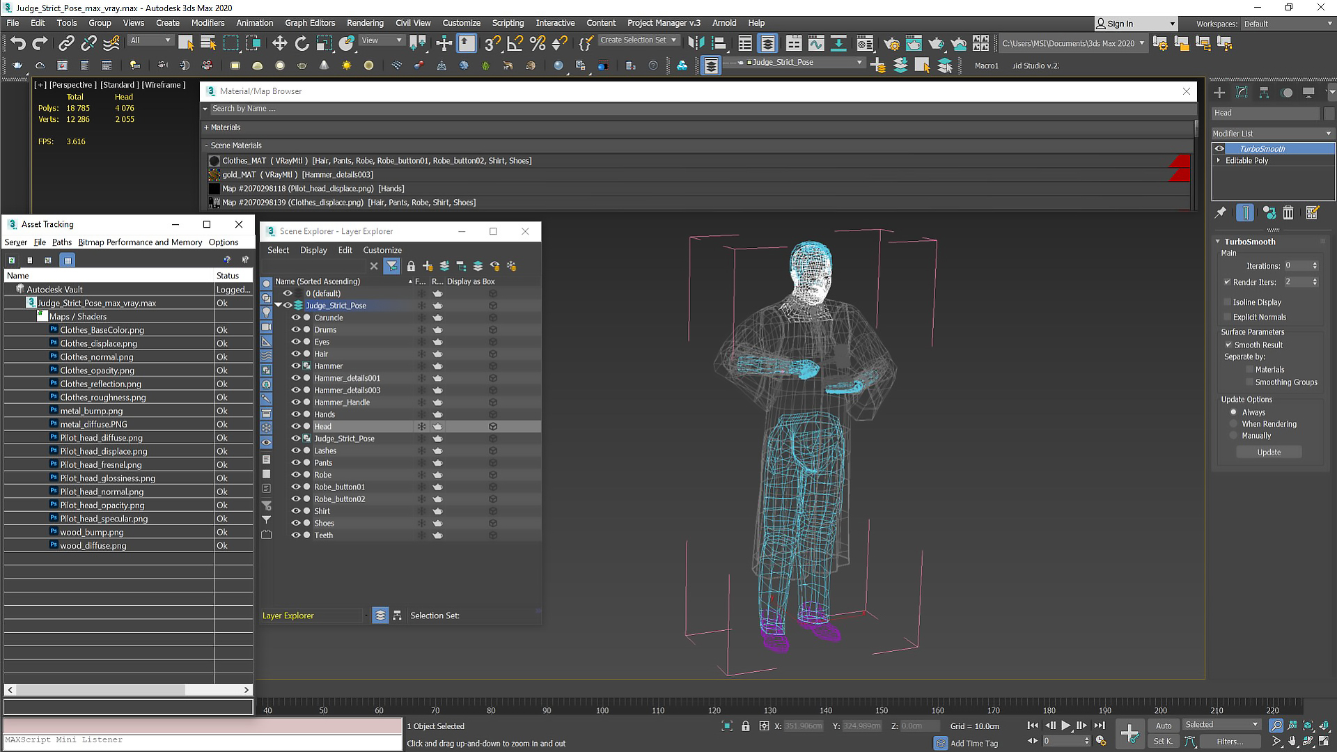 Judge Strict Pose 3D