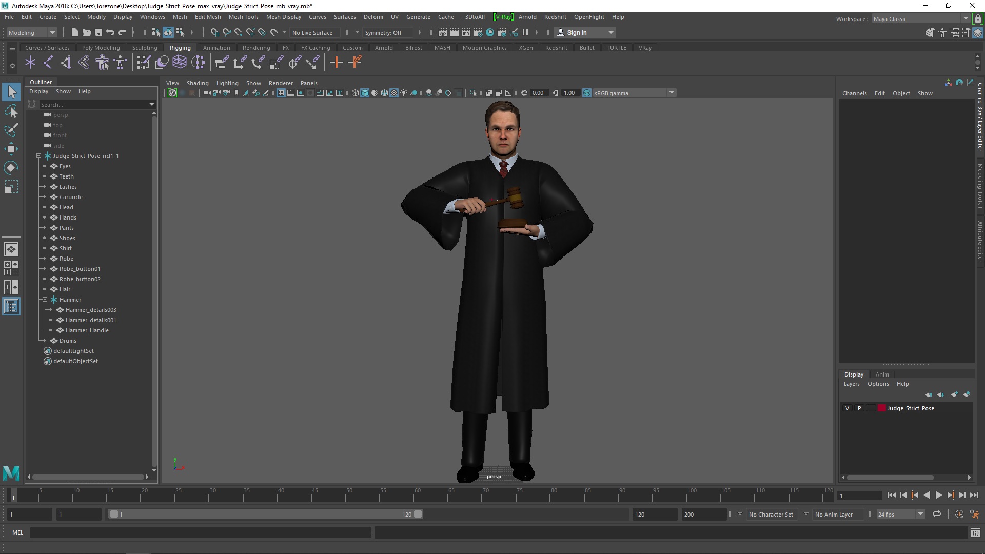 Judge Strict Pose 3D