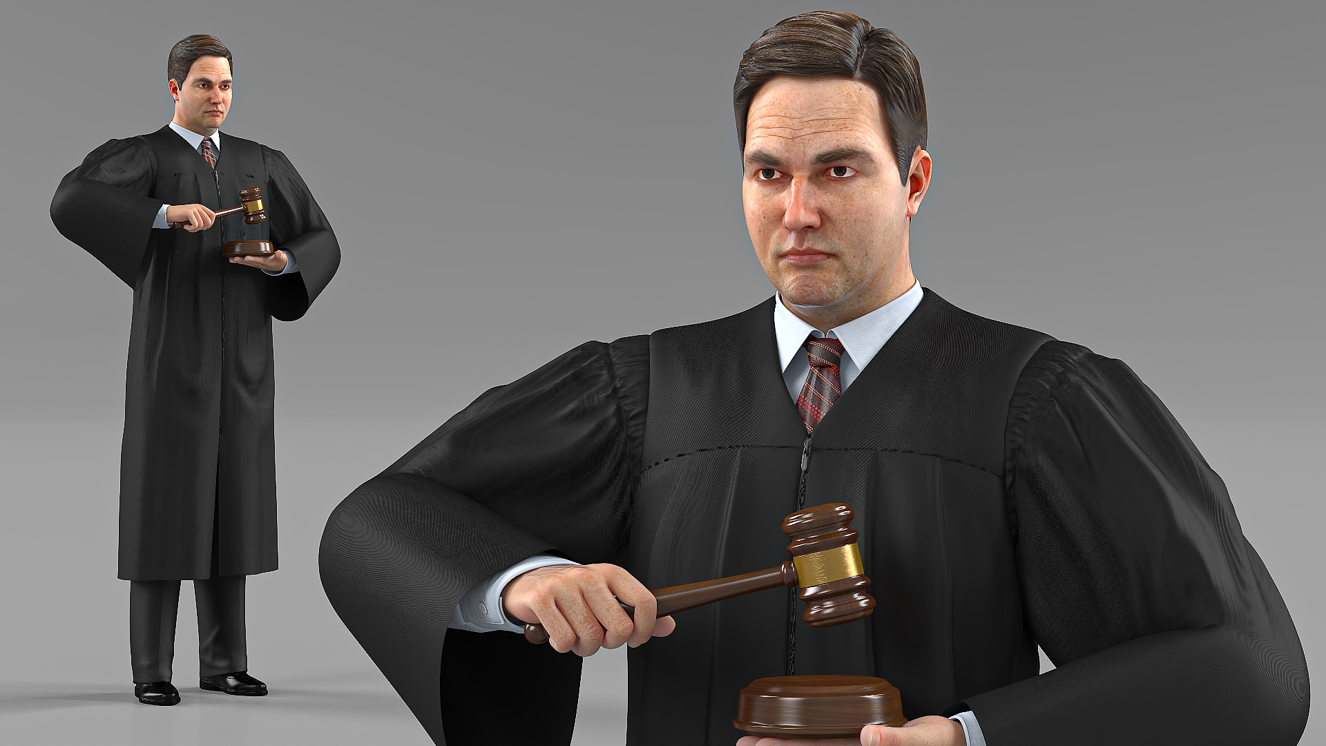 Judge Strict Pose 3D