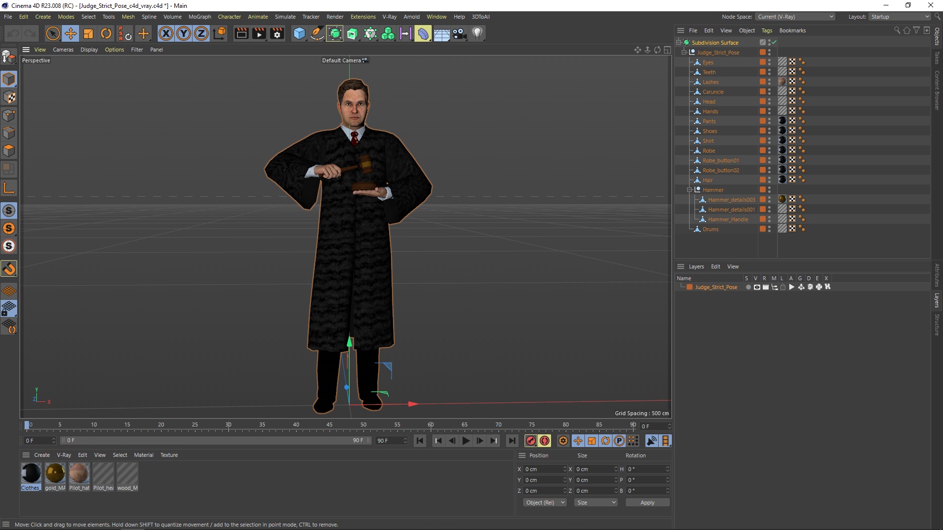 Judge Strict Pose 3D