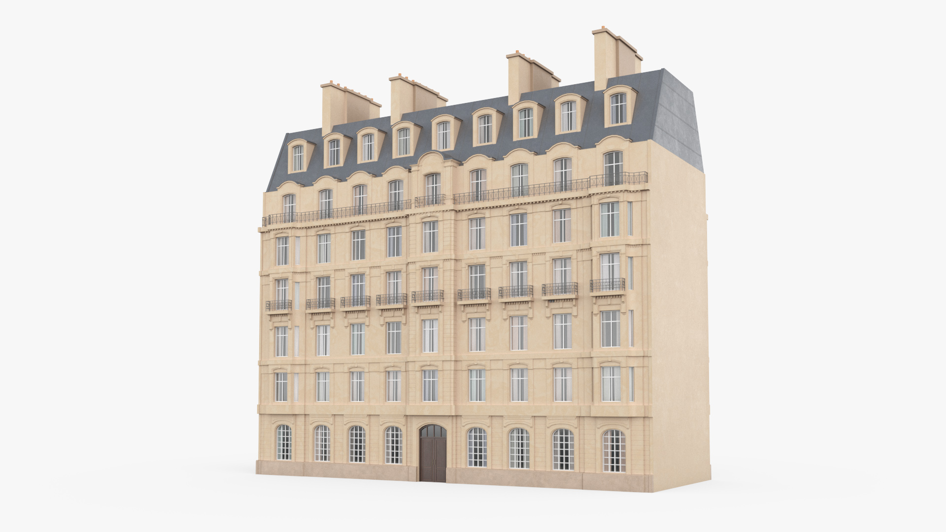 Paris Traditional Multistory Building 3D