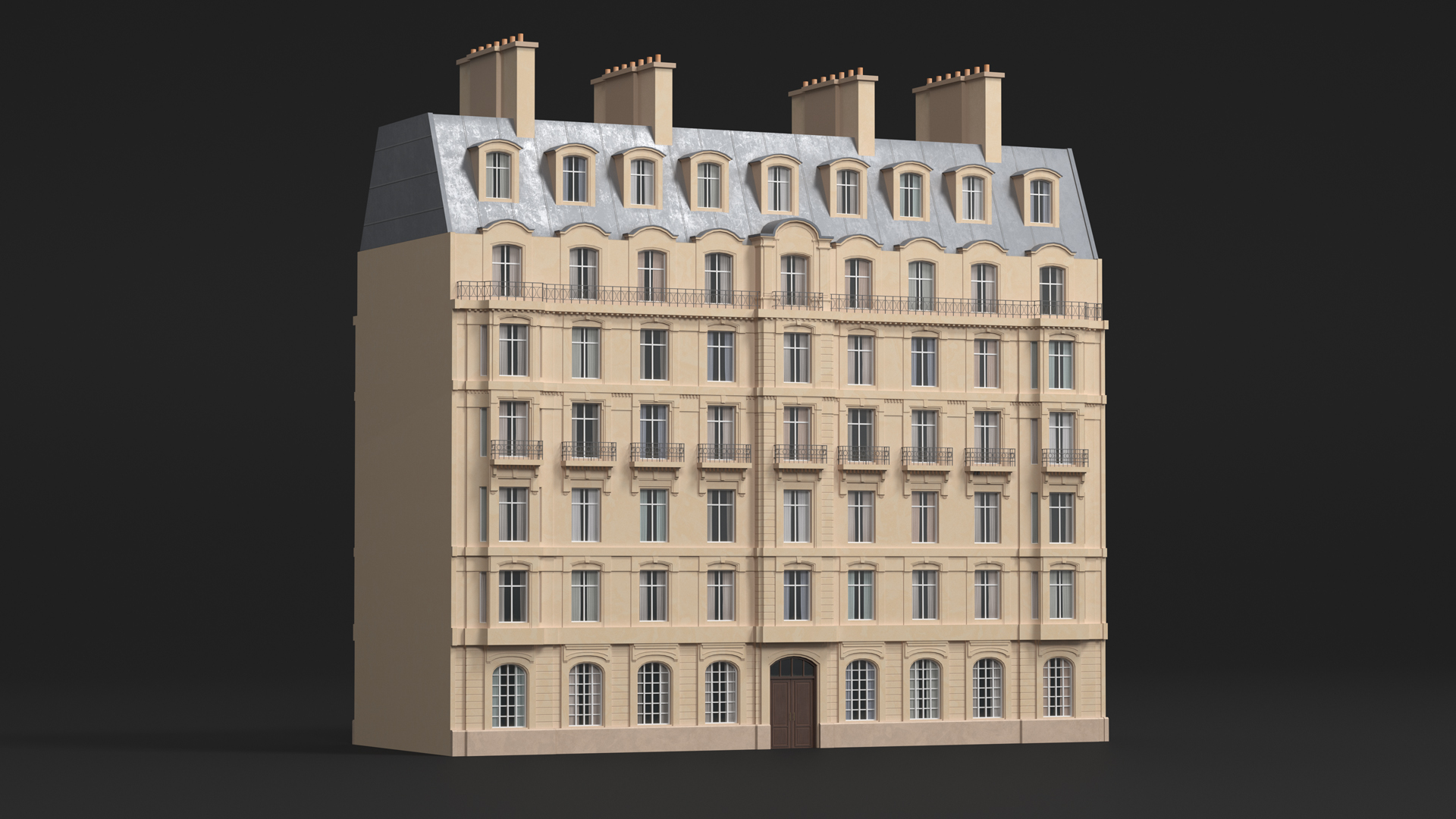 Paris Traditional Multistory Building 3D