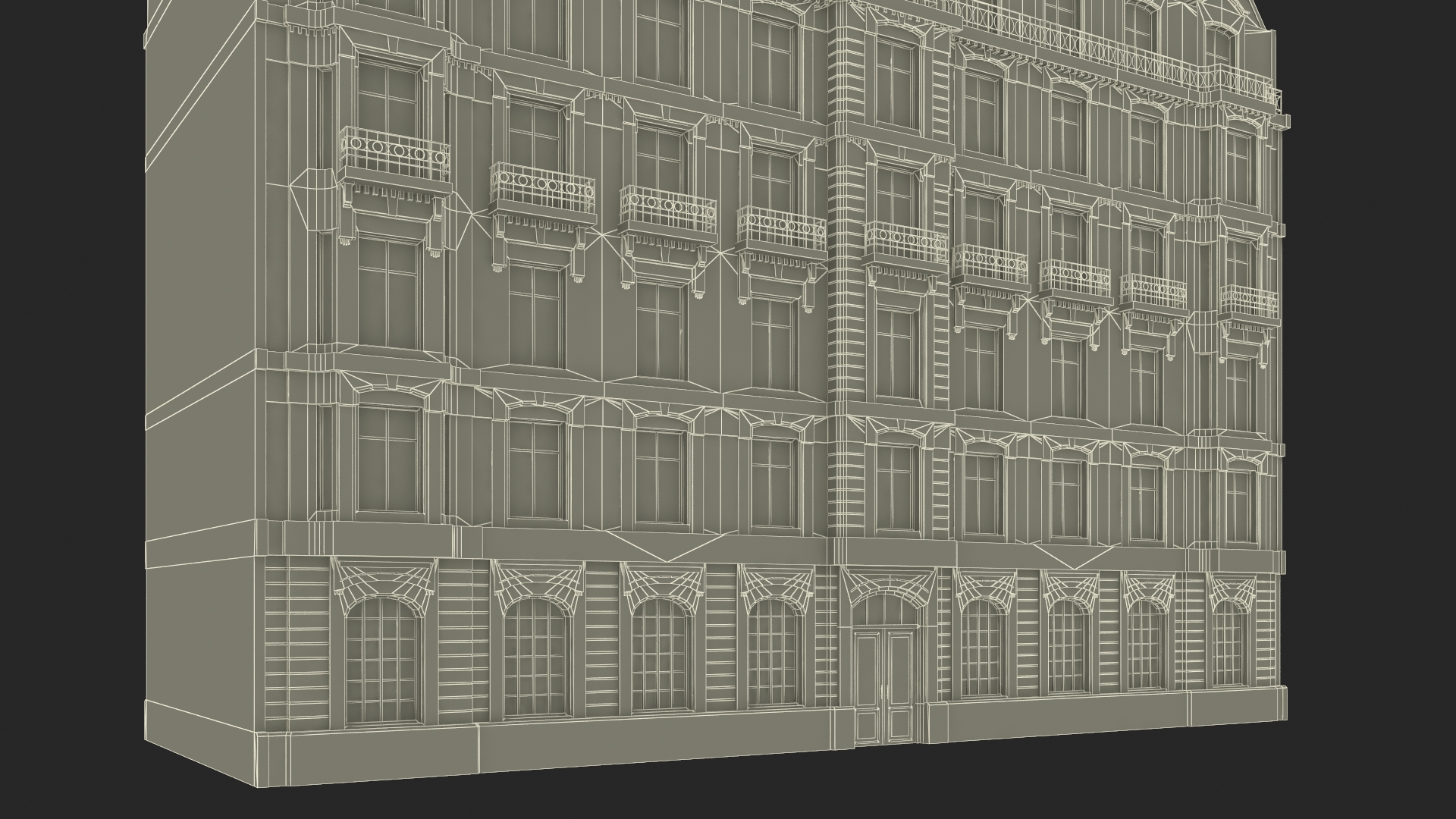 Paris Traditional Multistory Building 3D