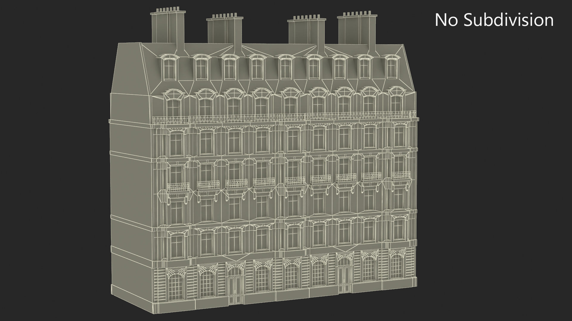 Paris Traditional Multistory Building 3D