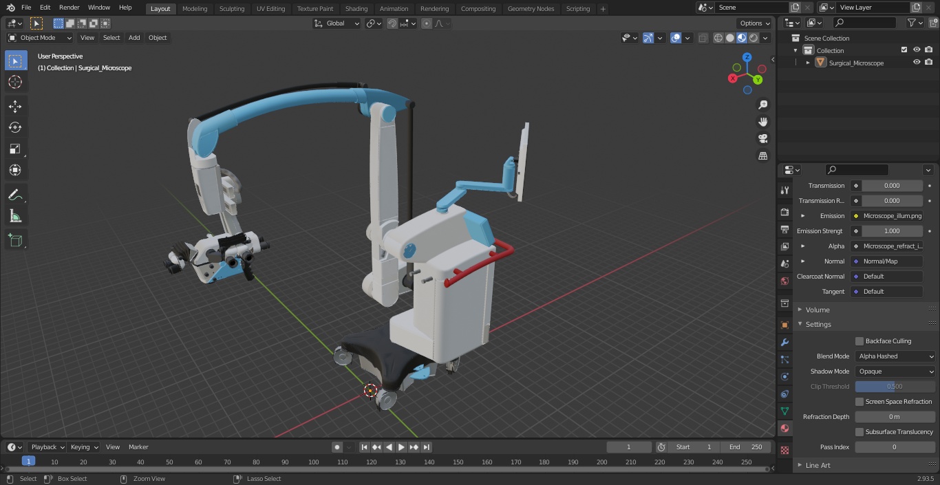 Surgical Microscope 3D model