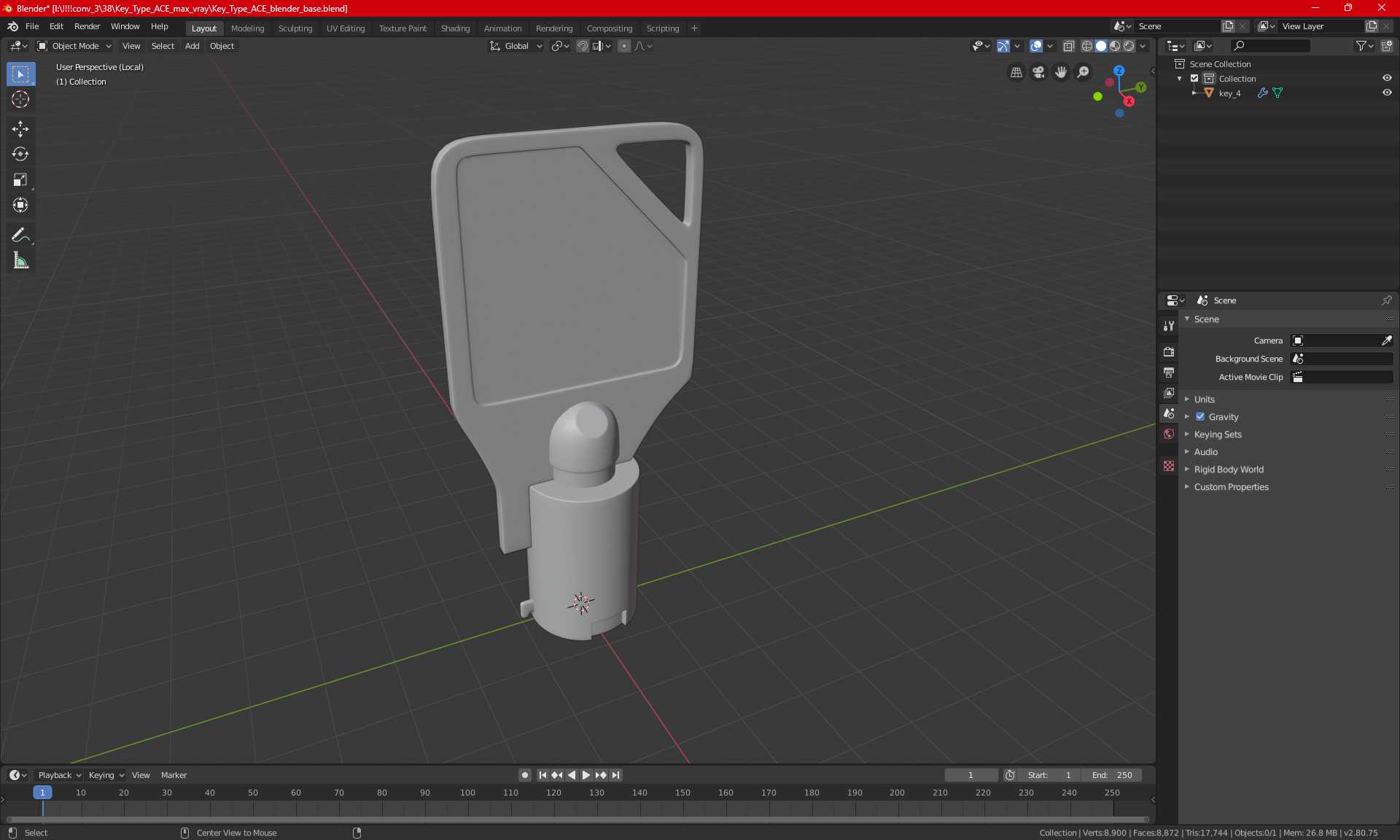 Key Type ACE 3D