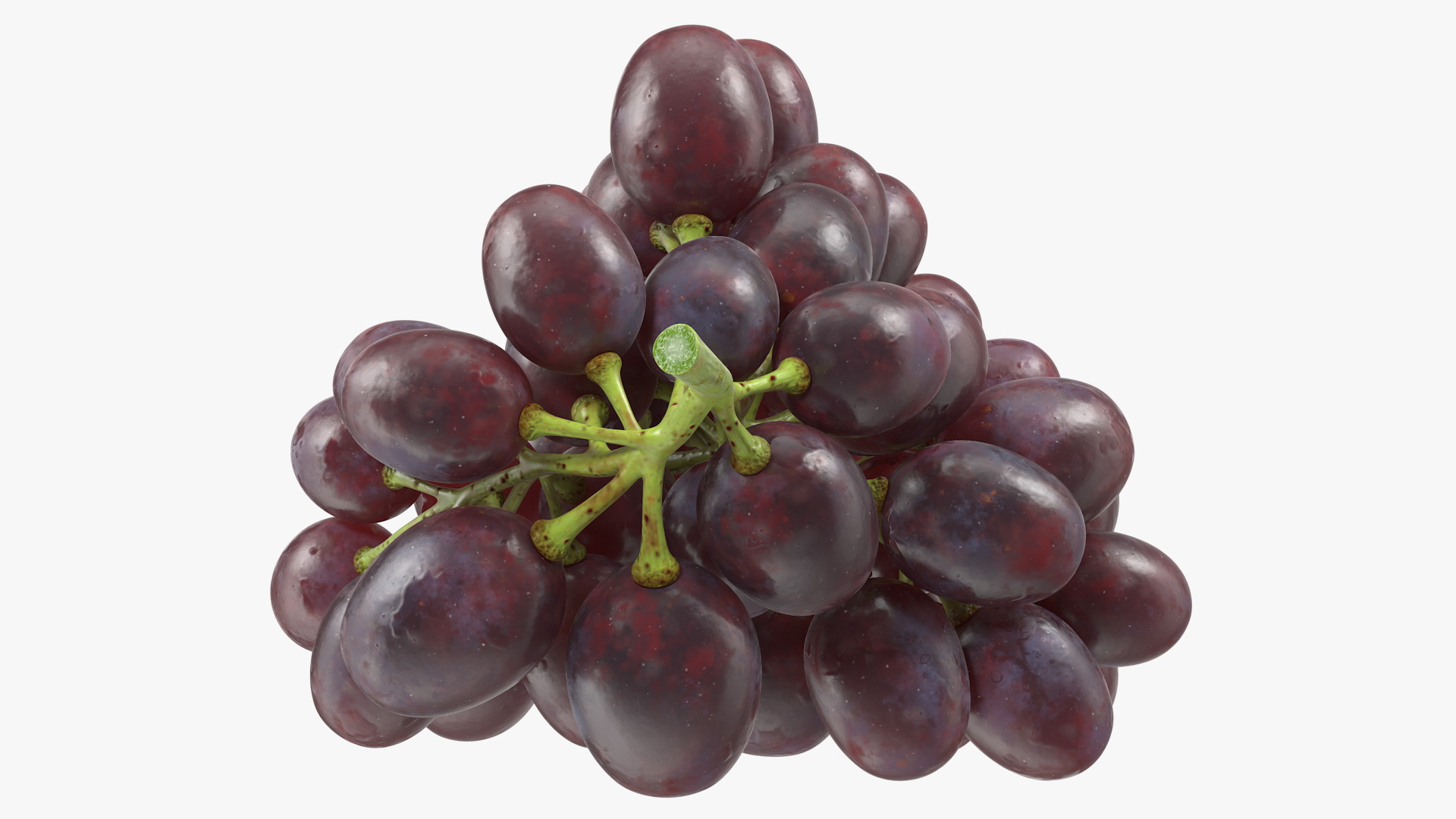 Cluster of Dark Grapes 3D