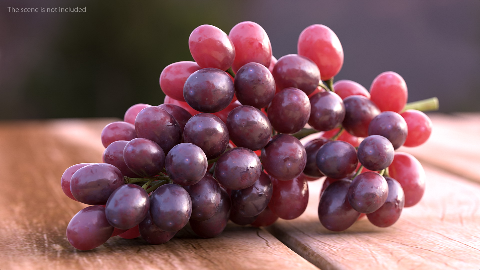 Cluster of Dark Grapes 3D