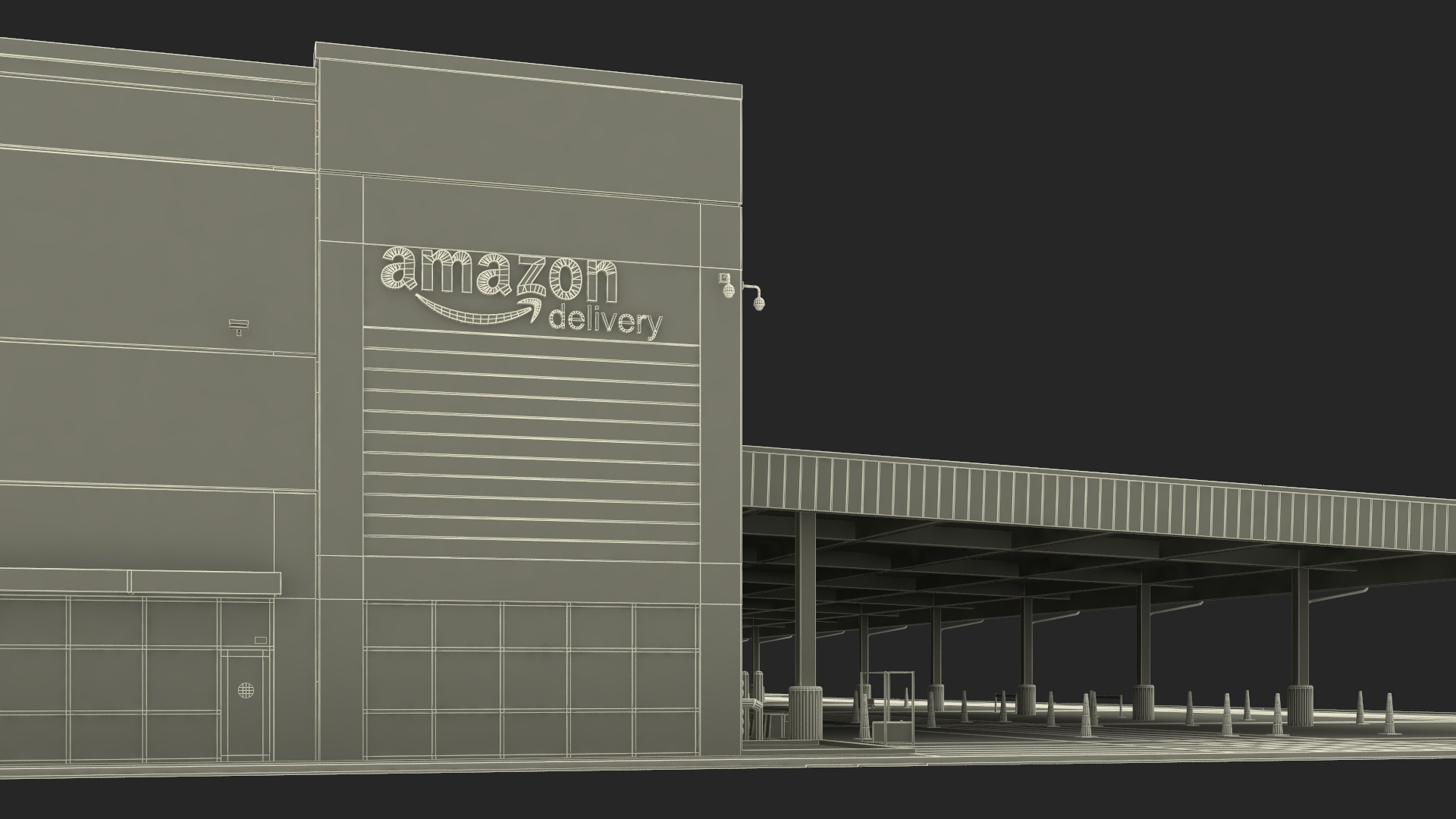 3D Amazon Fulfillment Distribution Center model