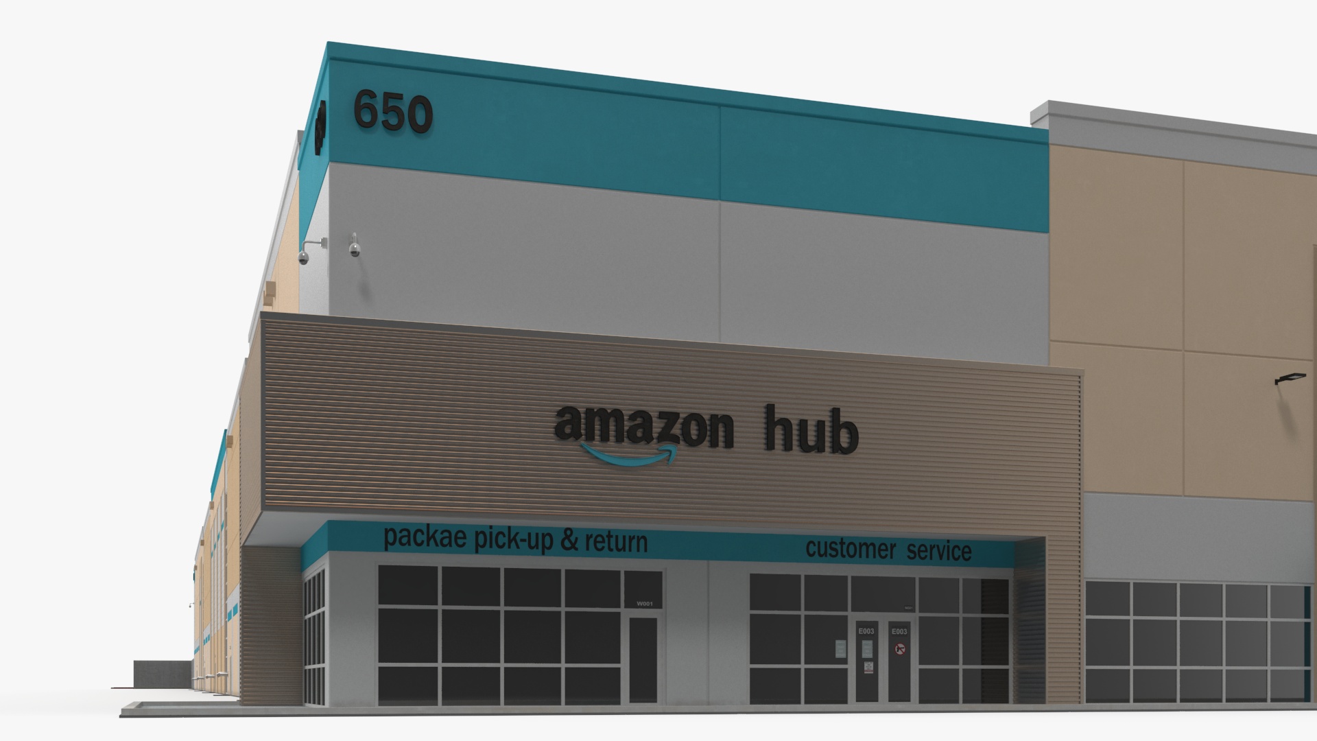 3D Amazon Fulfillment Distribution Center model