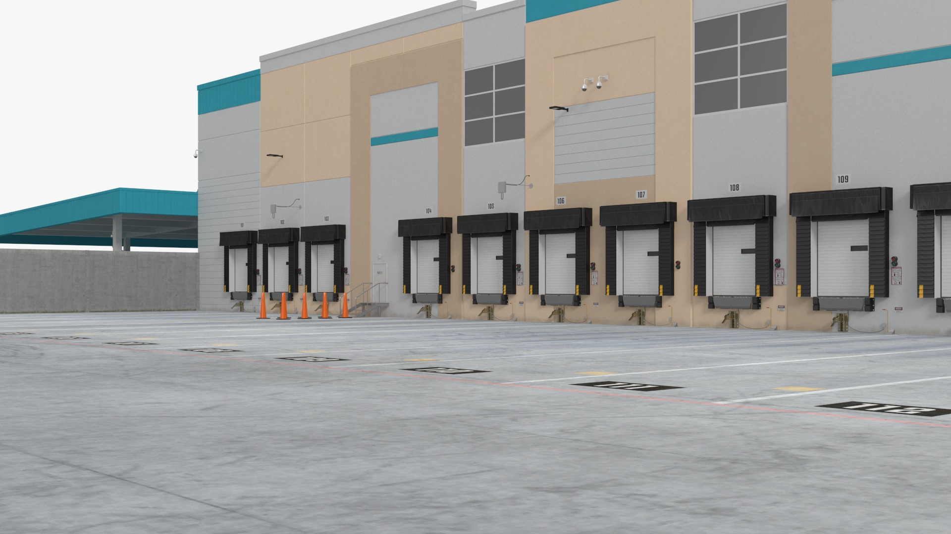 3D Amazon Fulfillment Distribution Center model