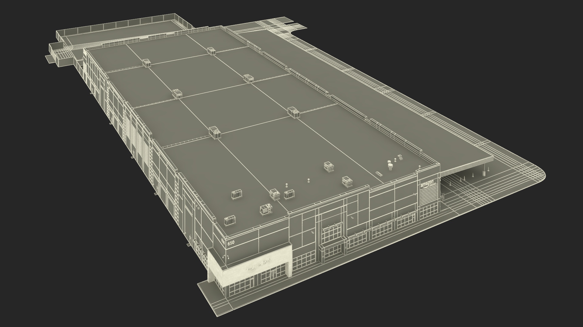 3D Amazon Fulfillment Distribution Center model