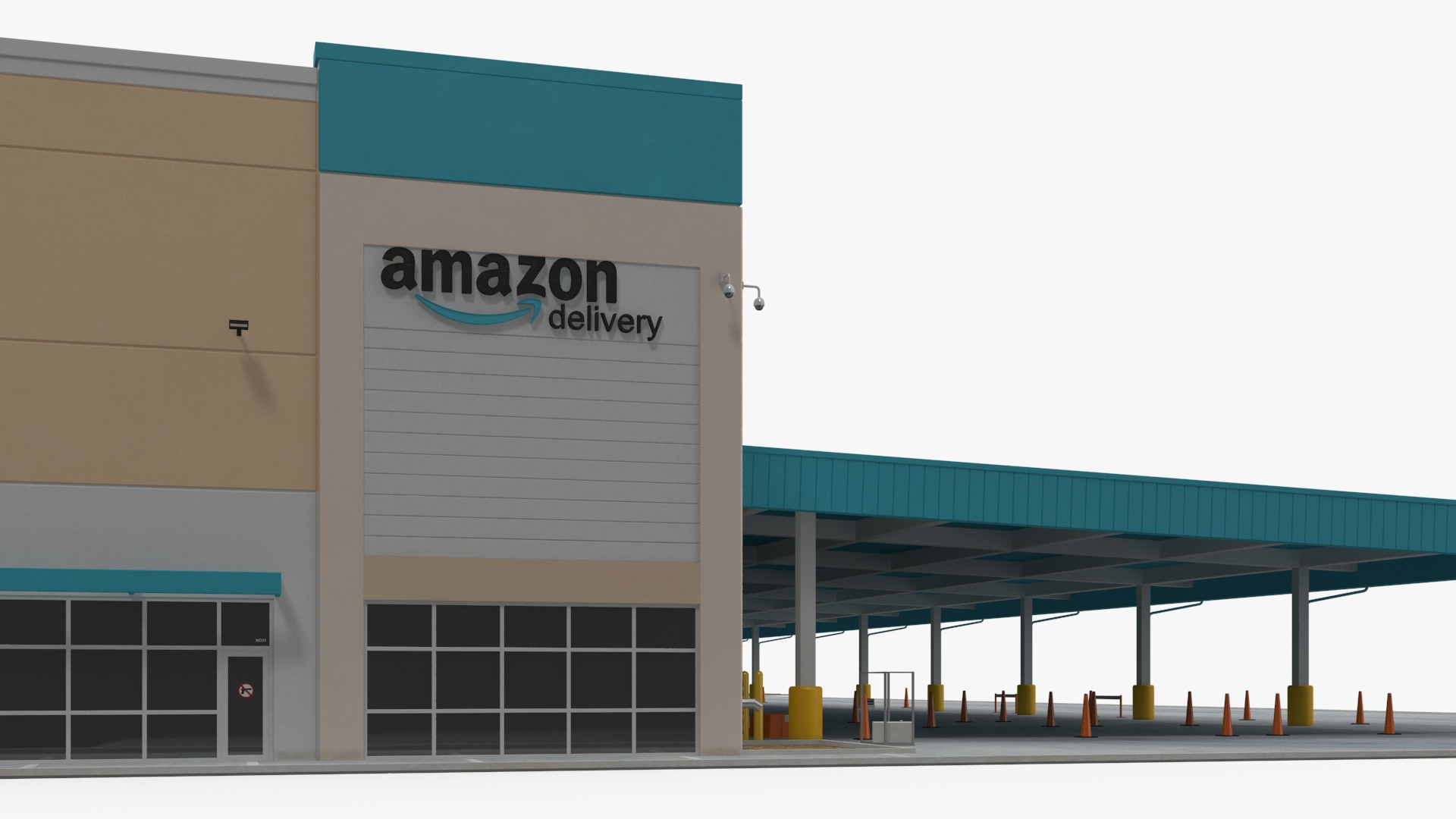 3D Amazon Fulfillment Distribution Center model