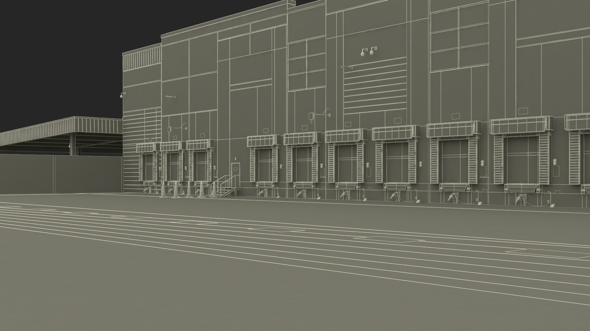 3D Amazon Fulfillment Distribution Center model