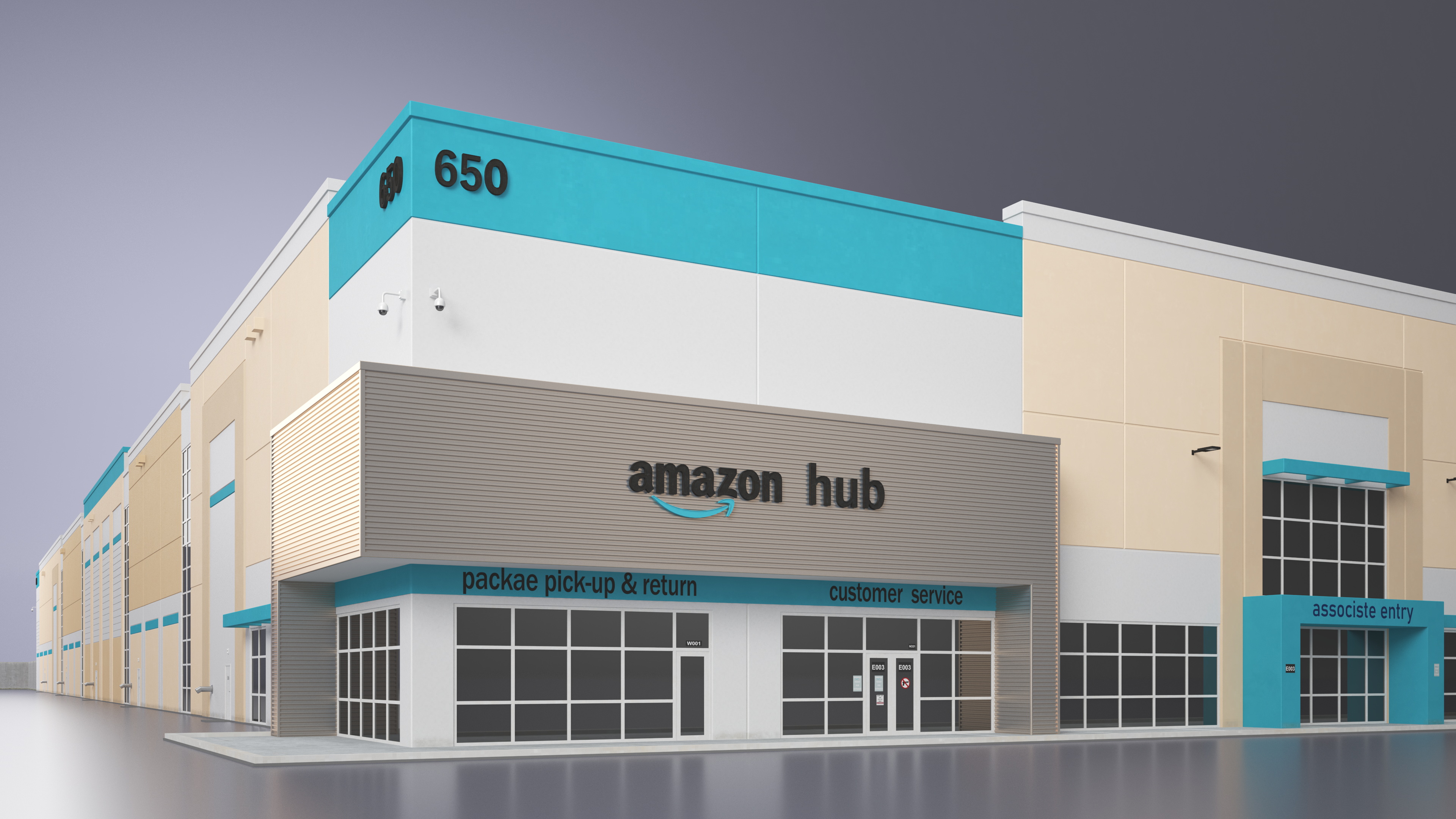 3D Amazon Fulfillment Distribution Center model