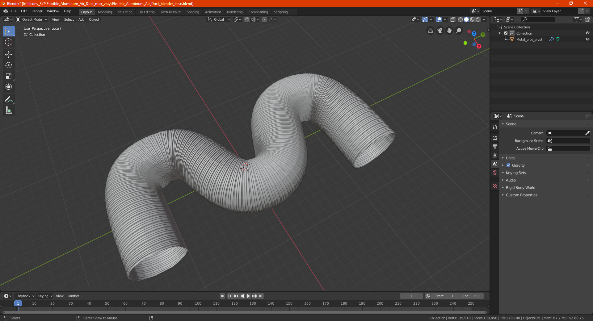 3D Flexible Aluminum Air Duct