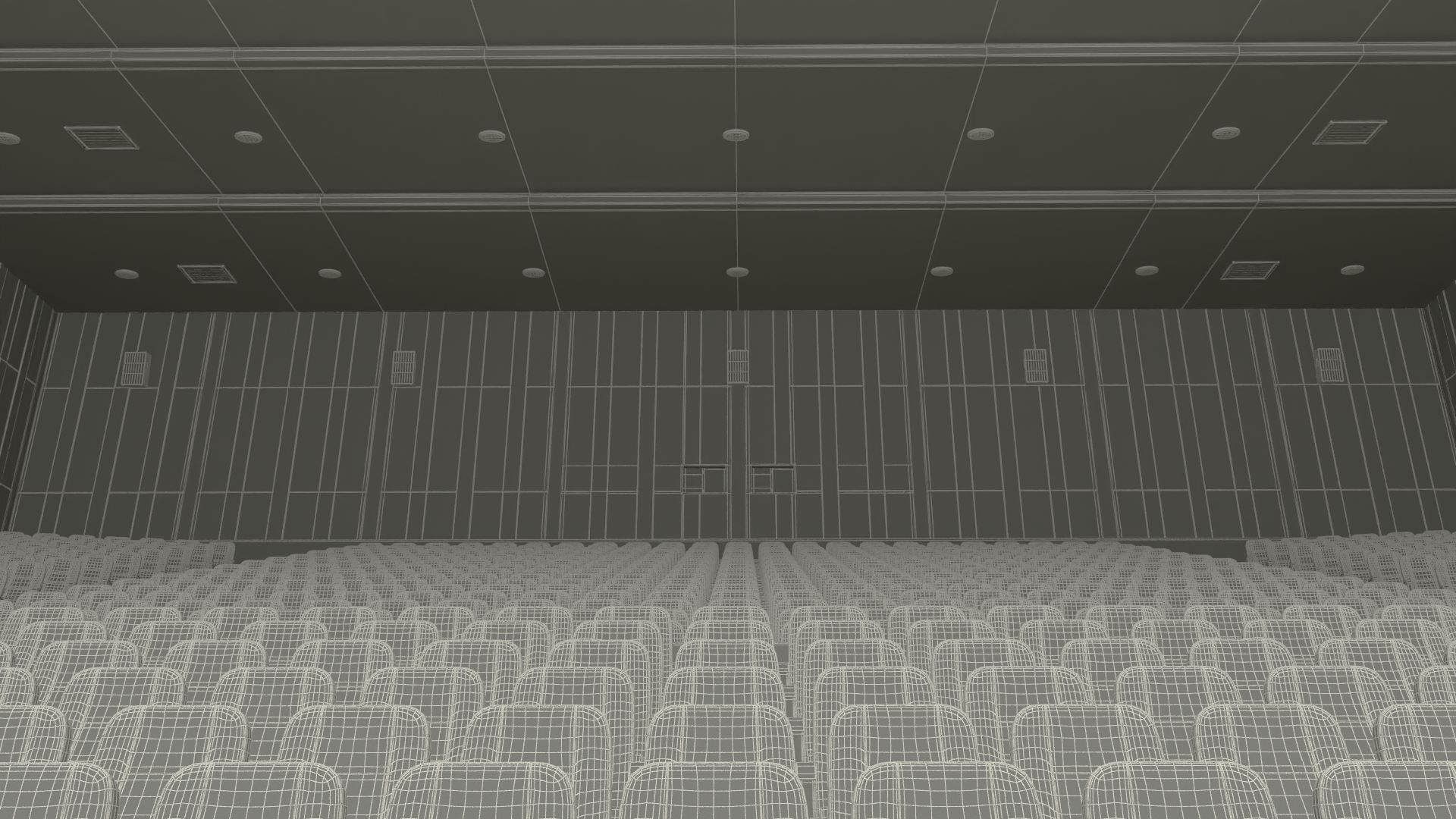 3D Movie Theater Hall model