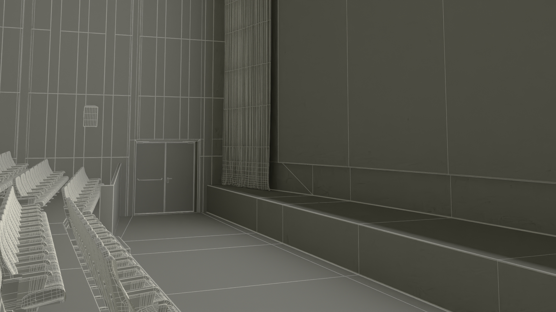 3D Movie Theater Hall model