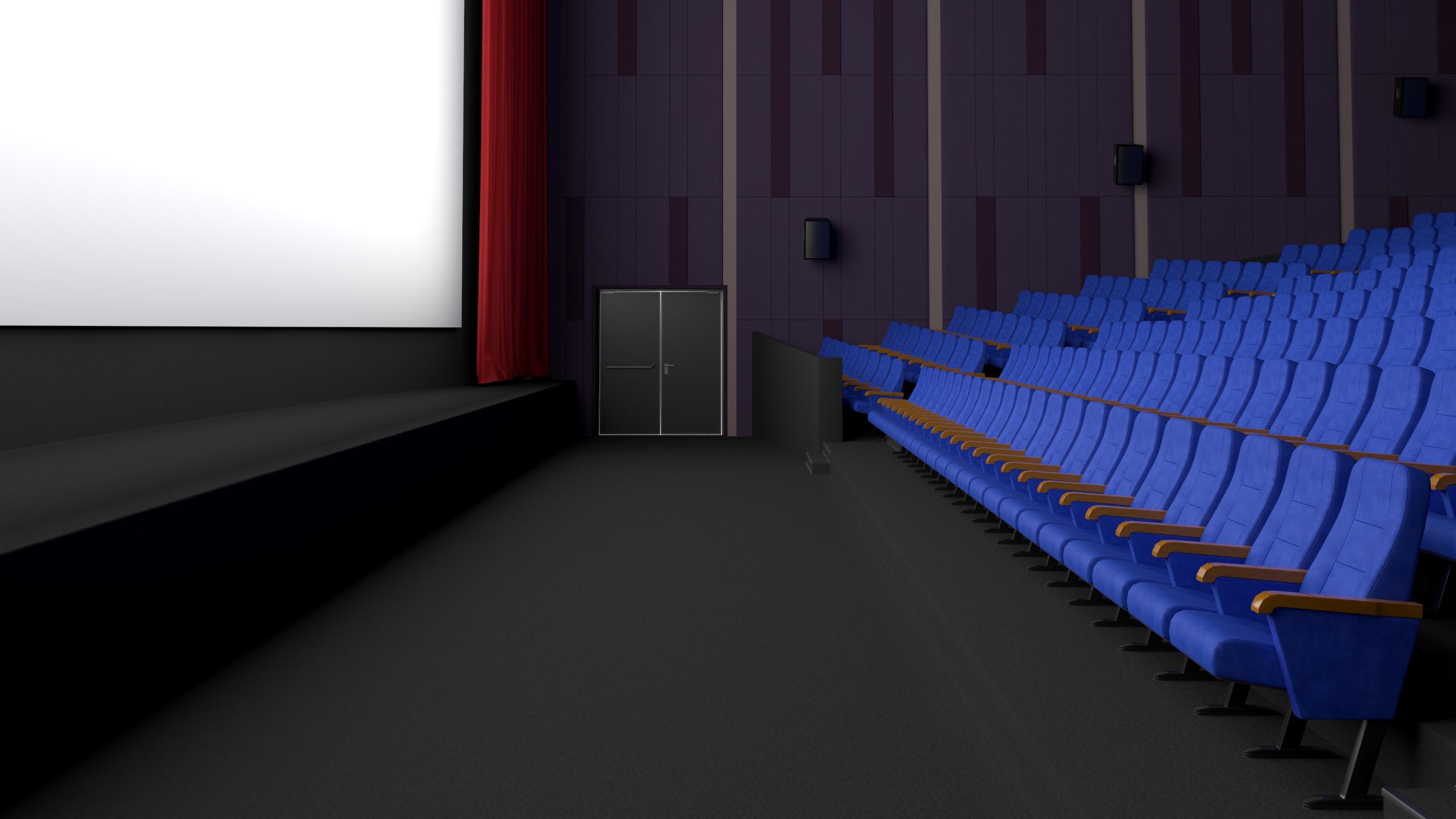 3D Movie Theater Hall model
