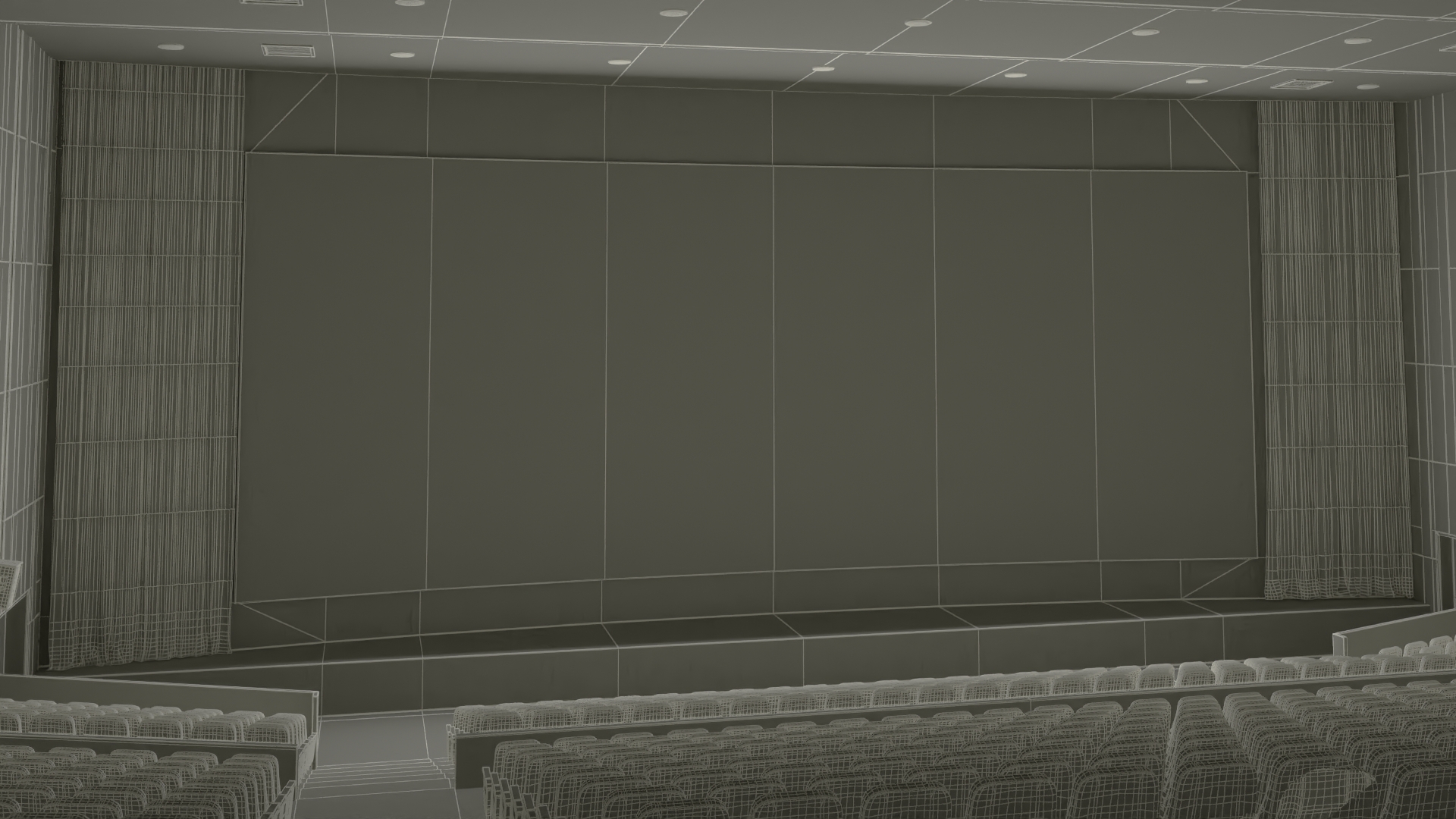 3D Movie Theater Hall model