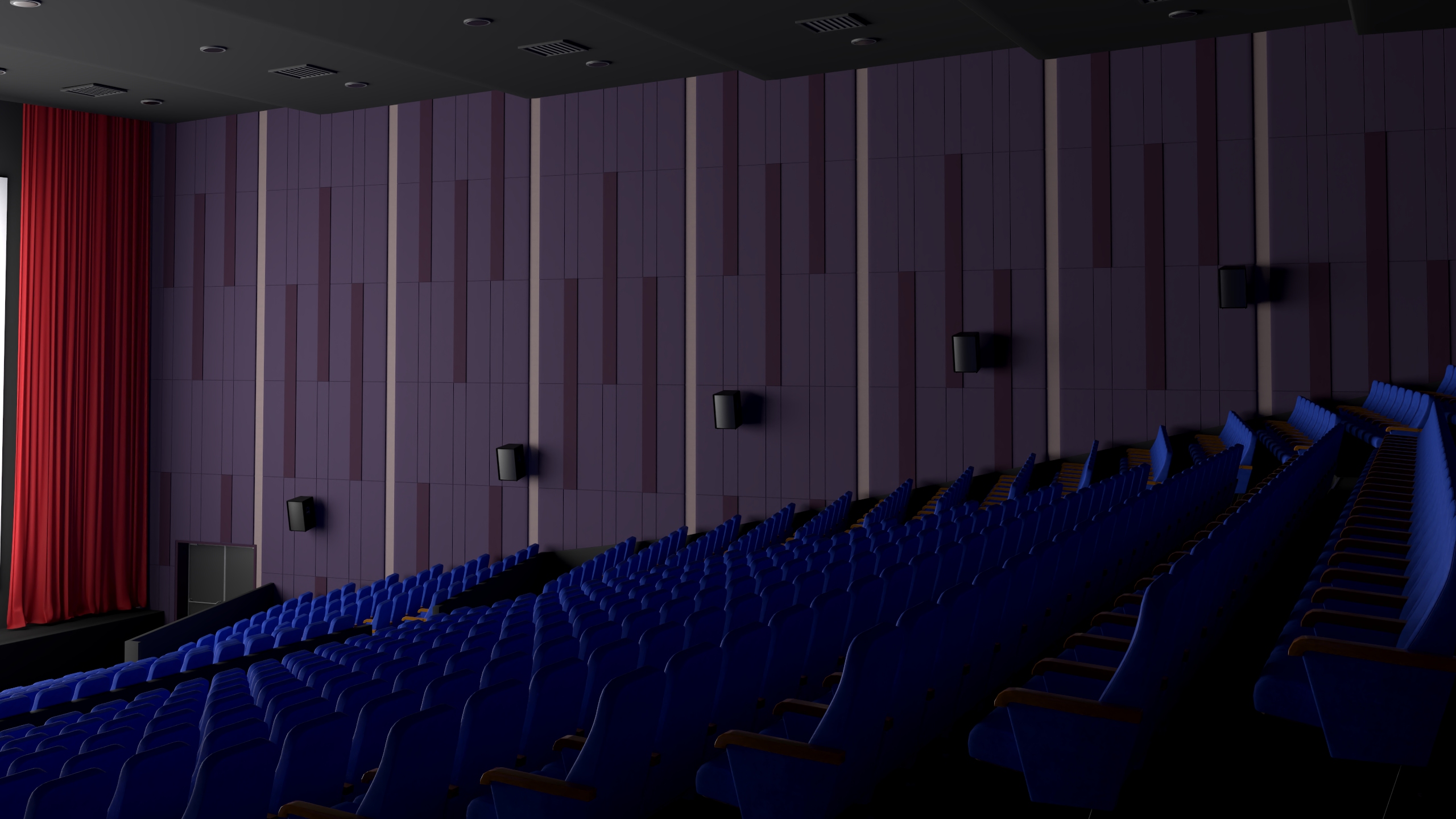 3D Movie Theater Hall model